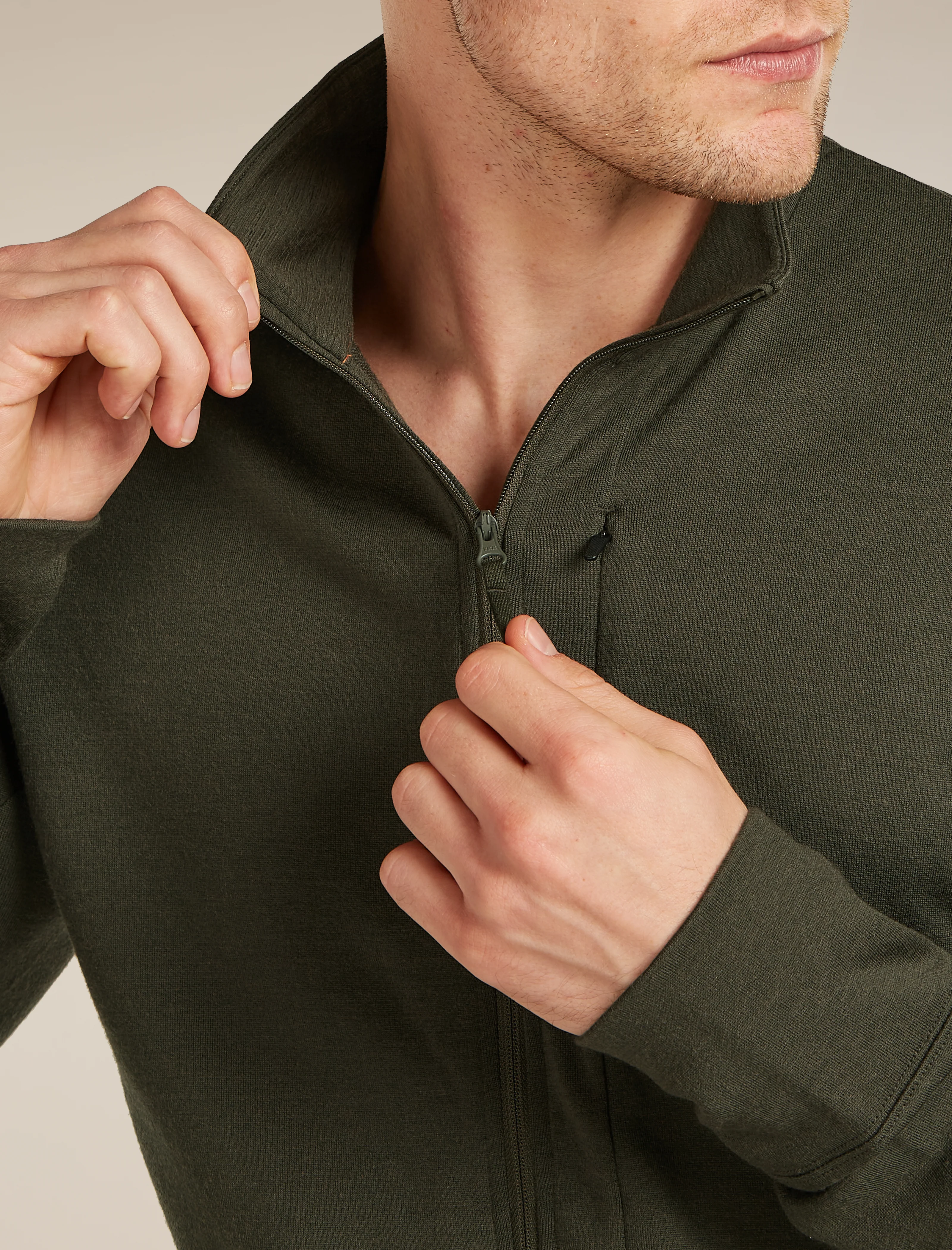 Camiseta de manga larga con cremallera Merino 260 Quantum para hombre