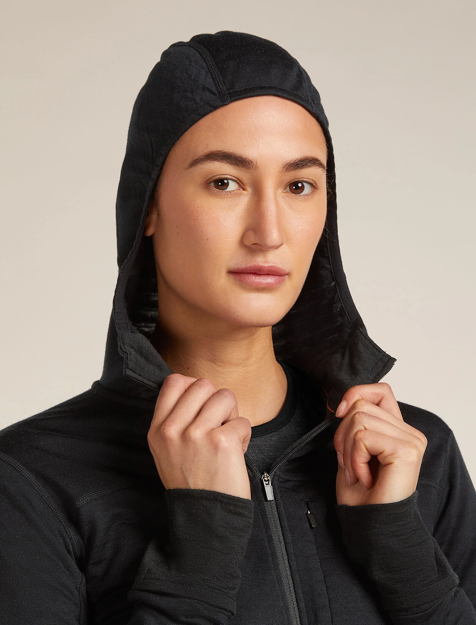 Chaqueta de manga larga con cremallera y capucha para mujer Merino Blend 300 RealFleece™ Descender