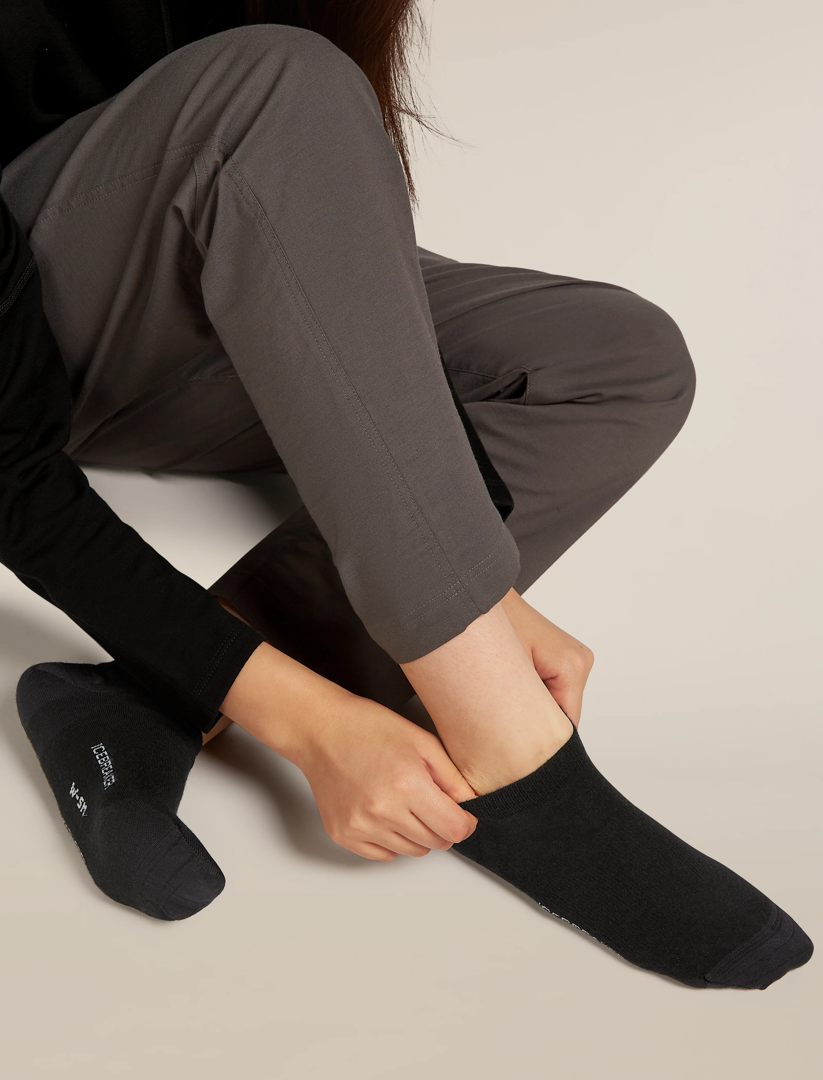 Calcetines finos sin mostrar de lana merino para mujer
