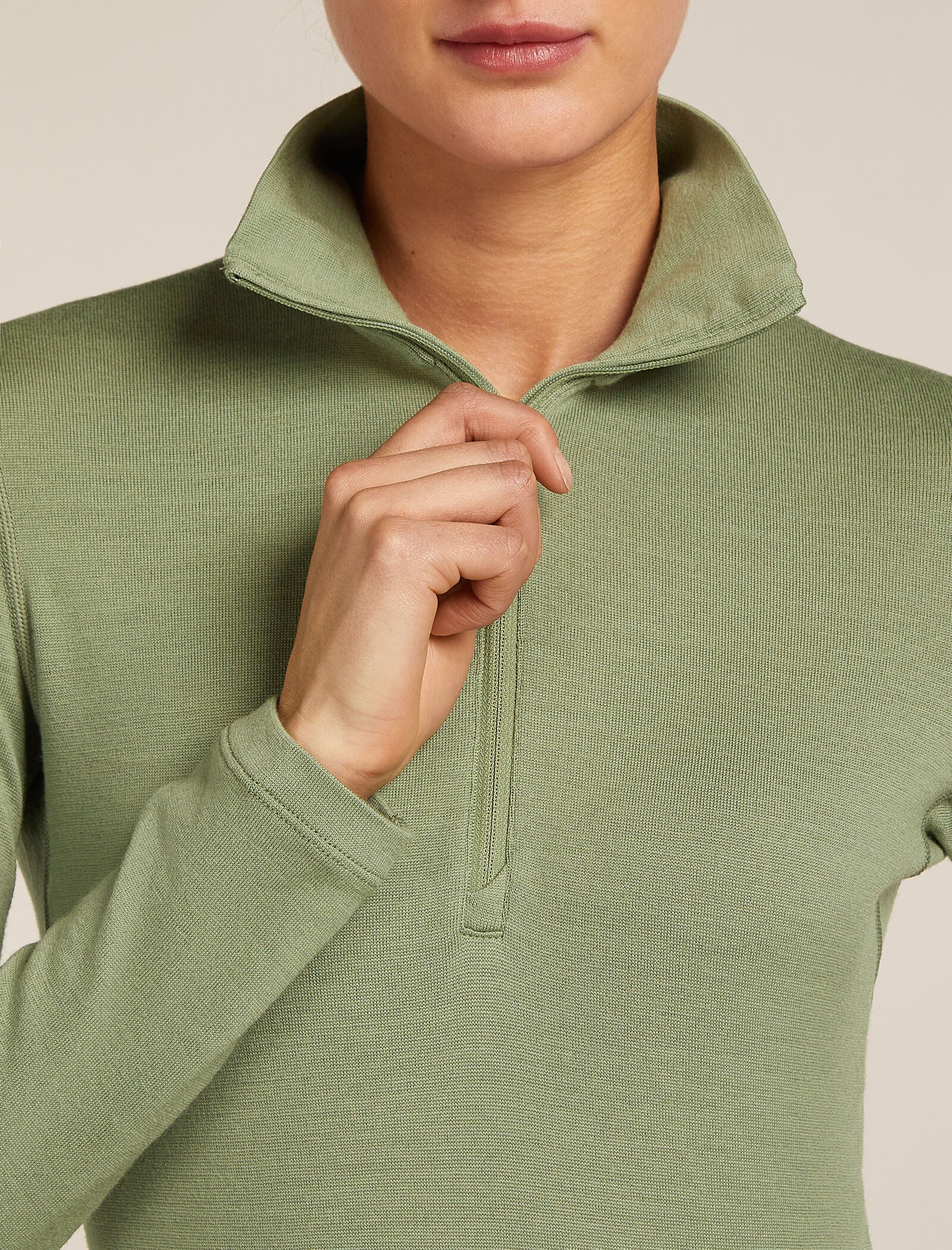 Camiseta térmica de manga larga con cierre a media cremallera Merino 260 Tech para mujer