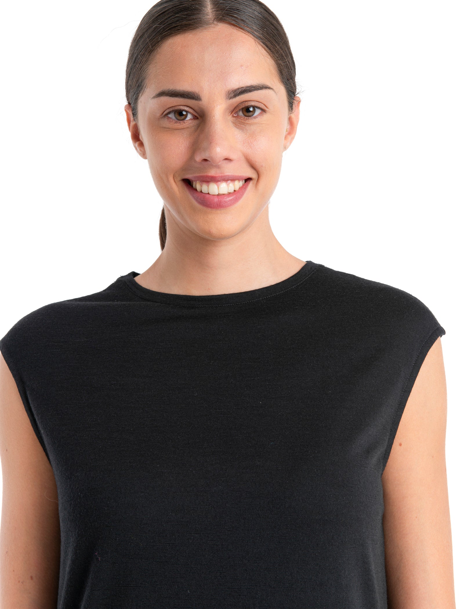 Vestido sin mangas de lana merina para mujer
