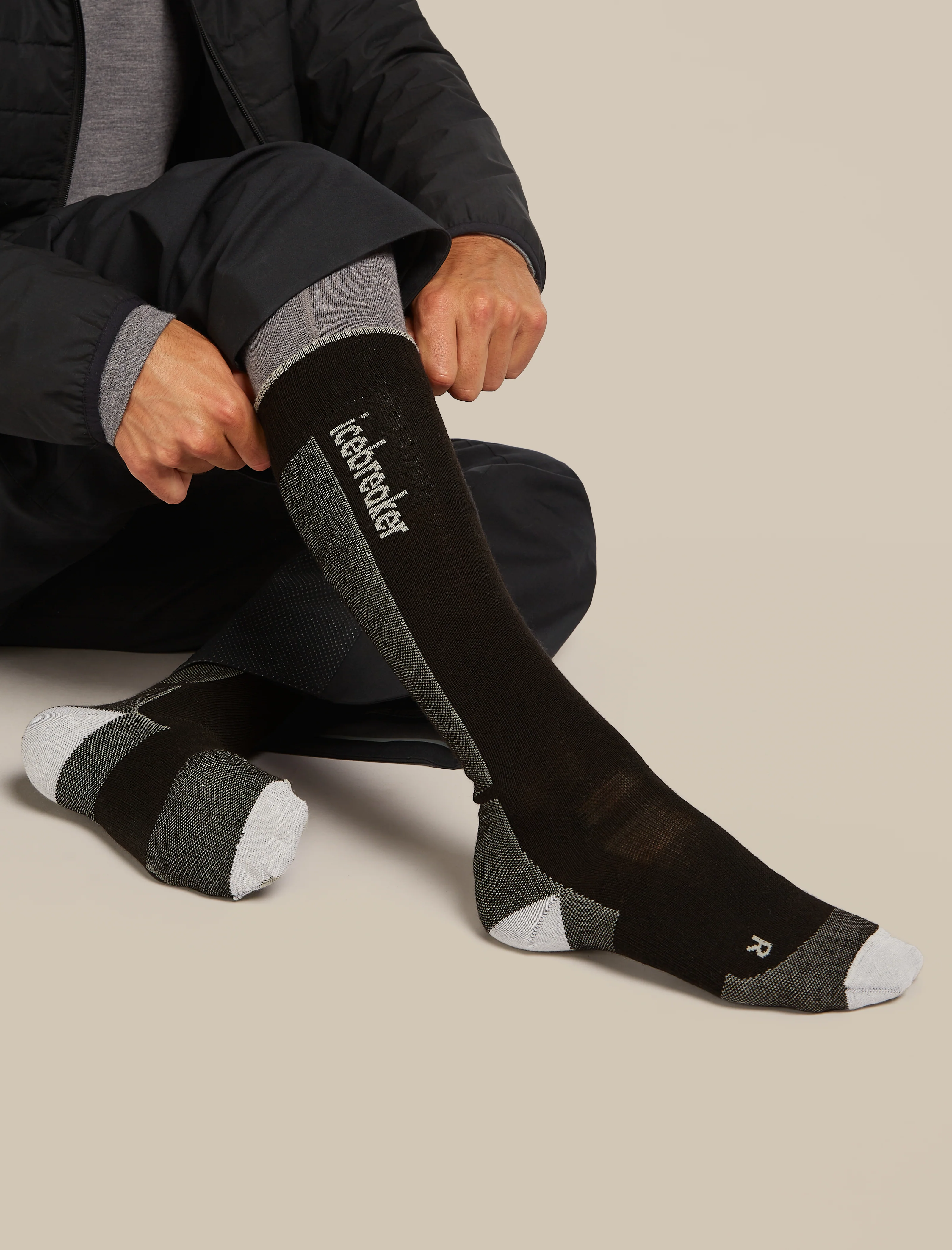 Calcetines para Hombre Merino Ski+ Ultraligeros por Encima de la Pantorrilla