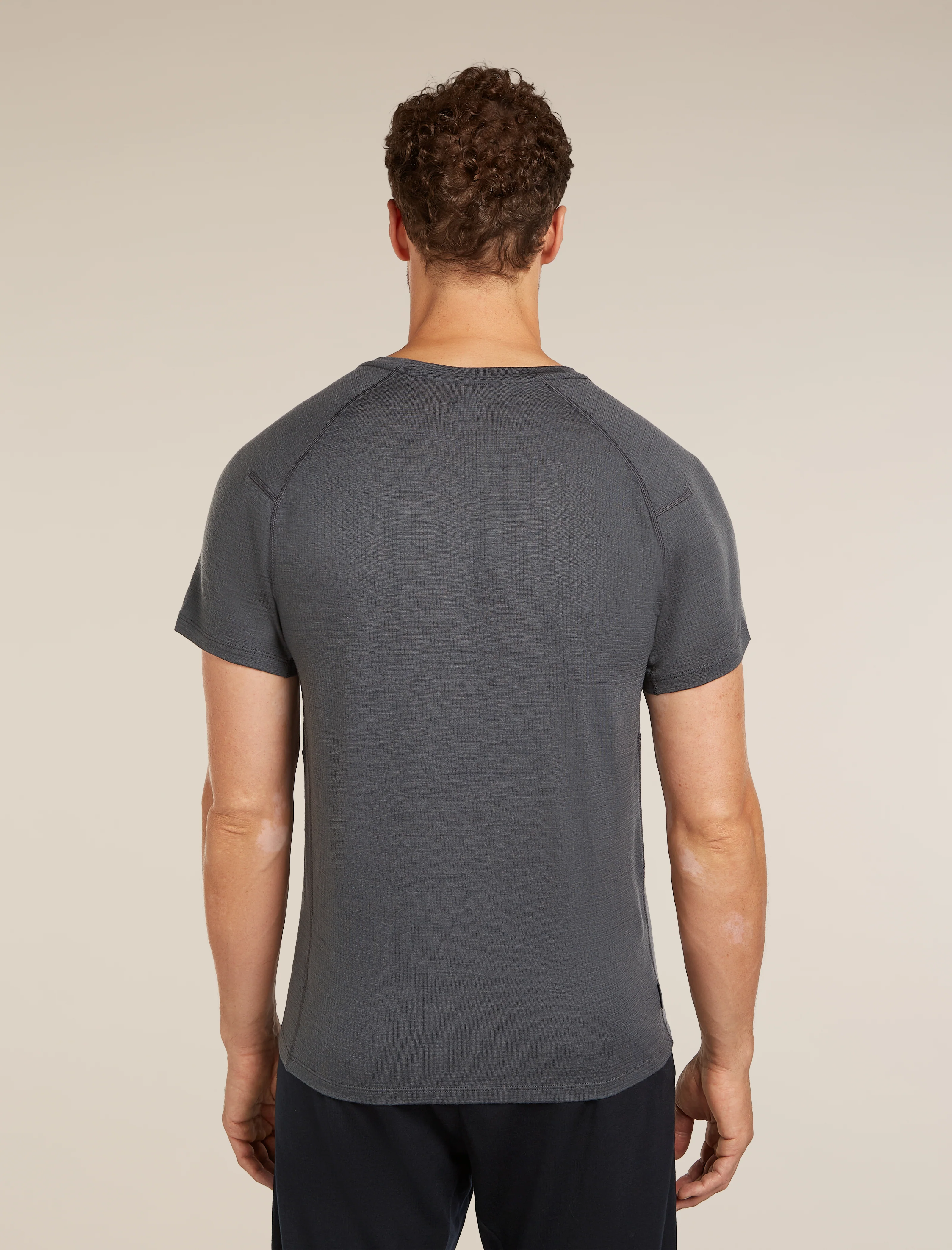 Camiseta de manga corta de lana merina 200 Waffle Elevation para hombre