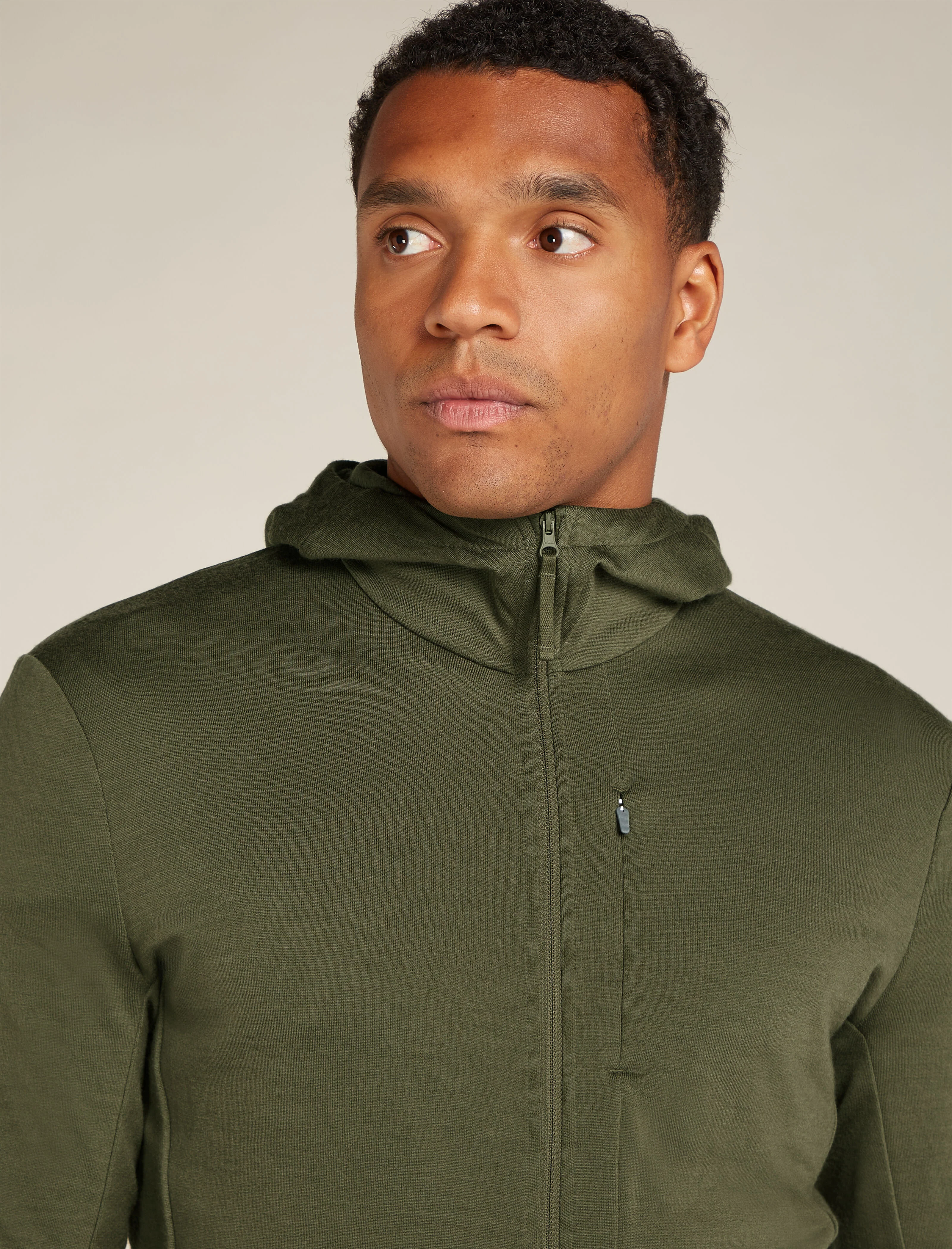 Chaqueta de cuello alto con cremallera de manga larga Merino 260 Quantum para hombre
