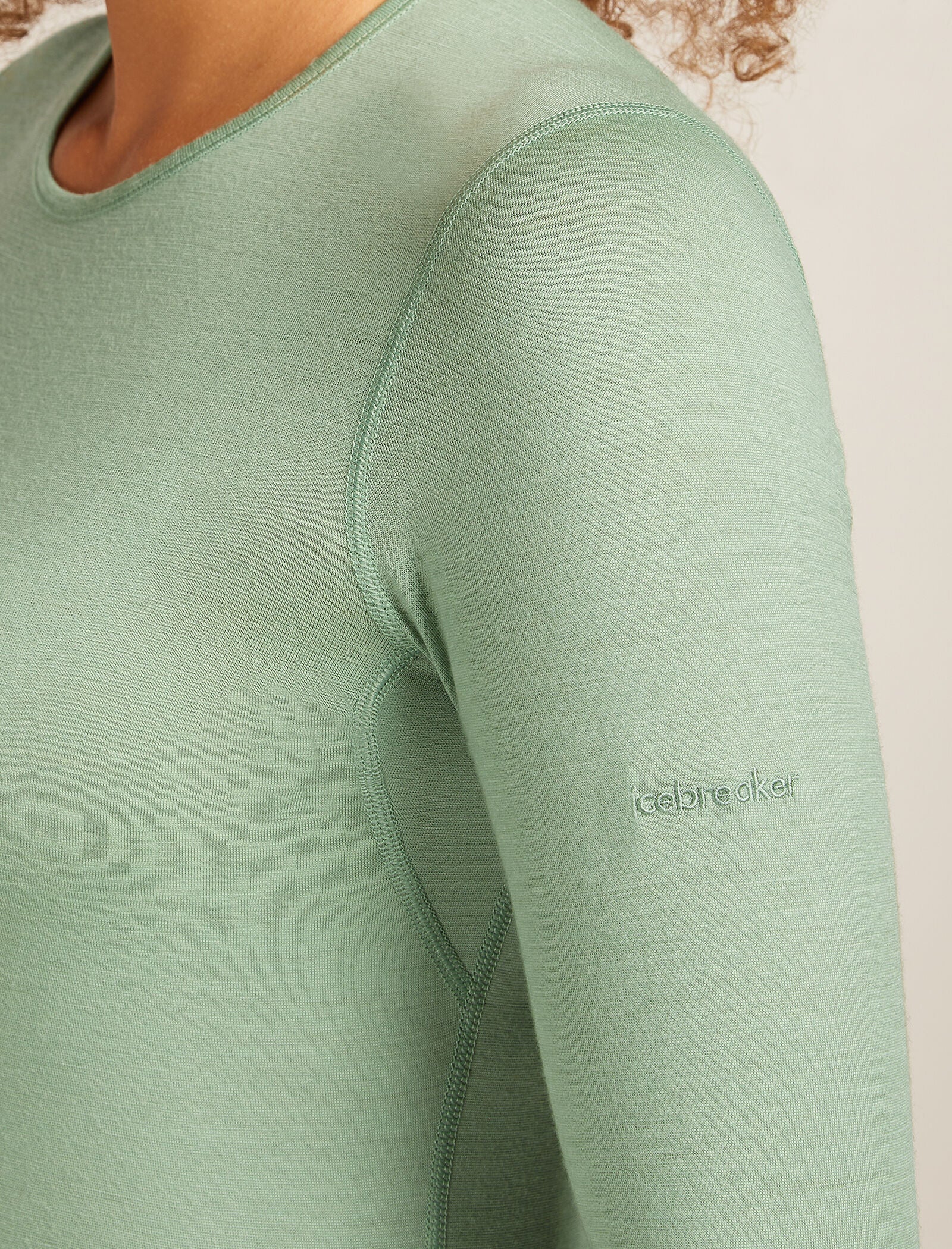 Camiseta térmica de manga larga crewe para mujer Merino 200 Oasis
