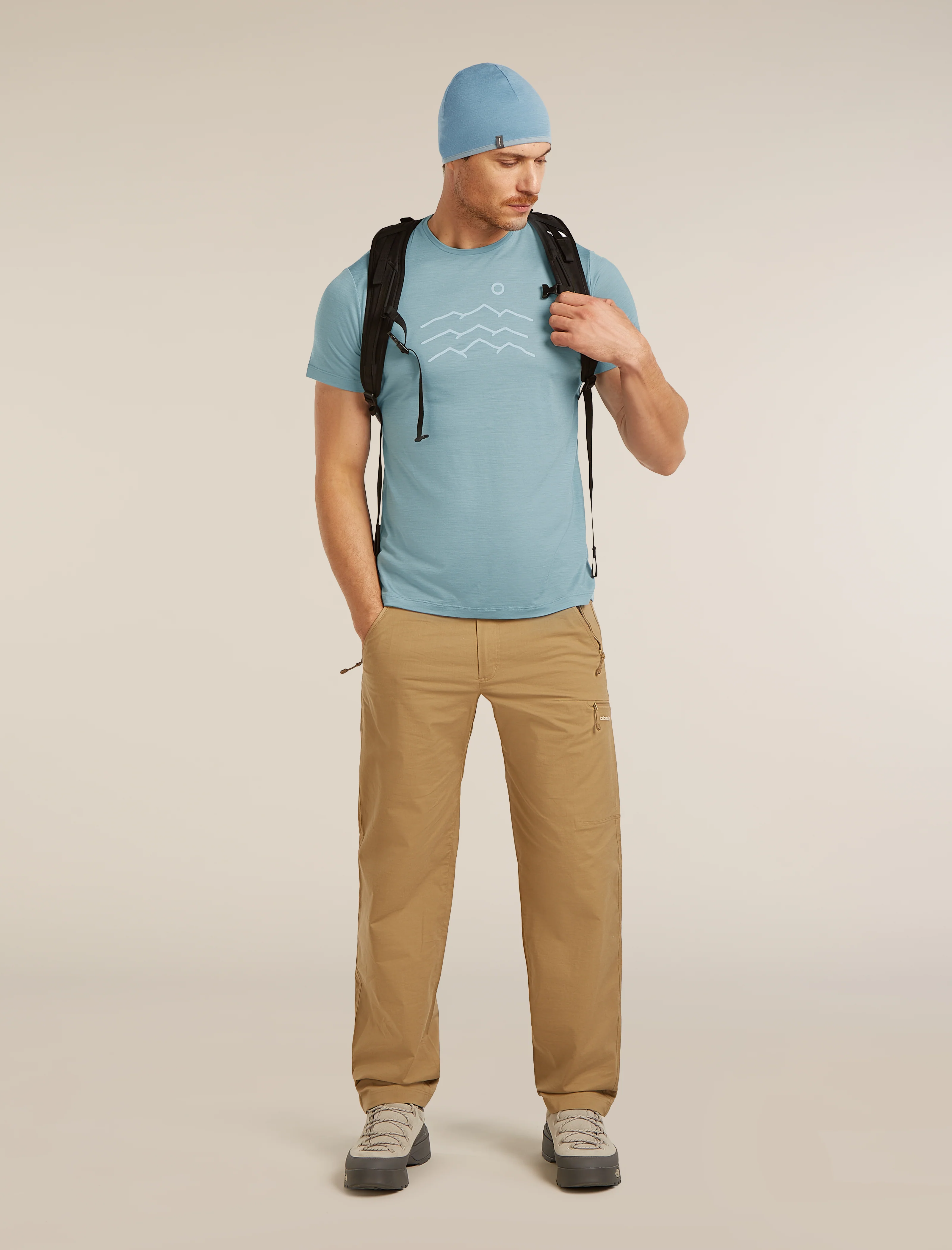 Camiseta de manga corta para hombre Merino Blend 125 Cool-Lite™ Sphere Across The Peaks