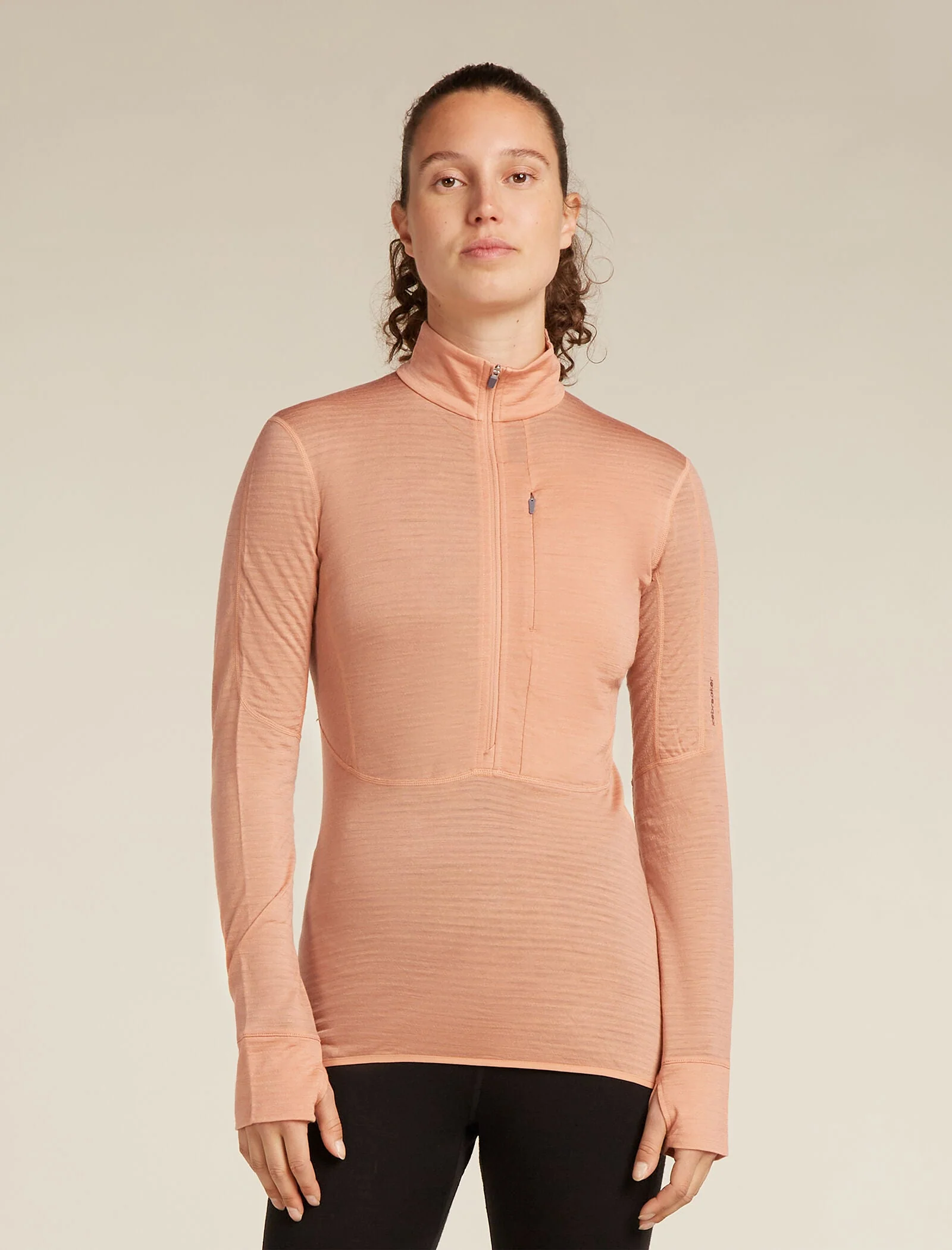 Top de manga larga con cremallera media para mujer Merino Blend 200 Realfleece™ Descender