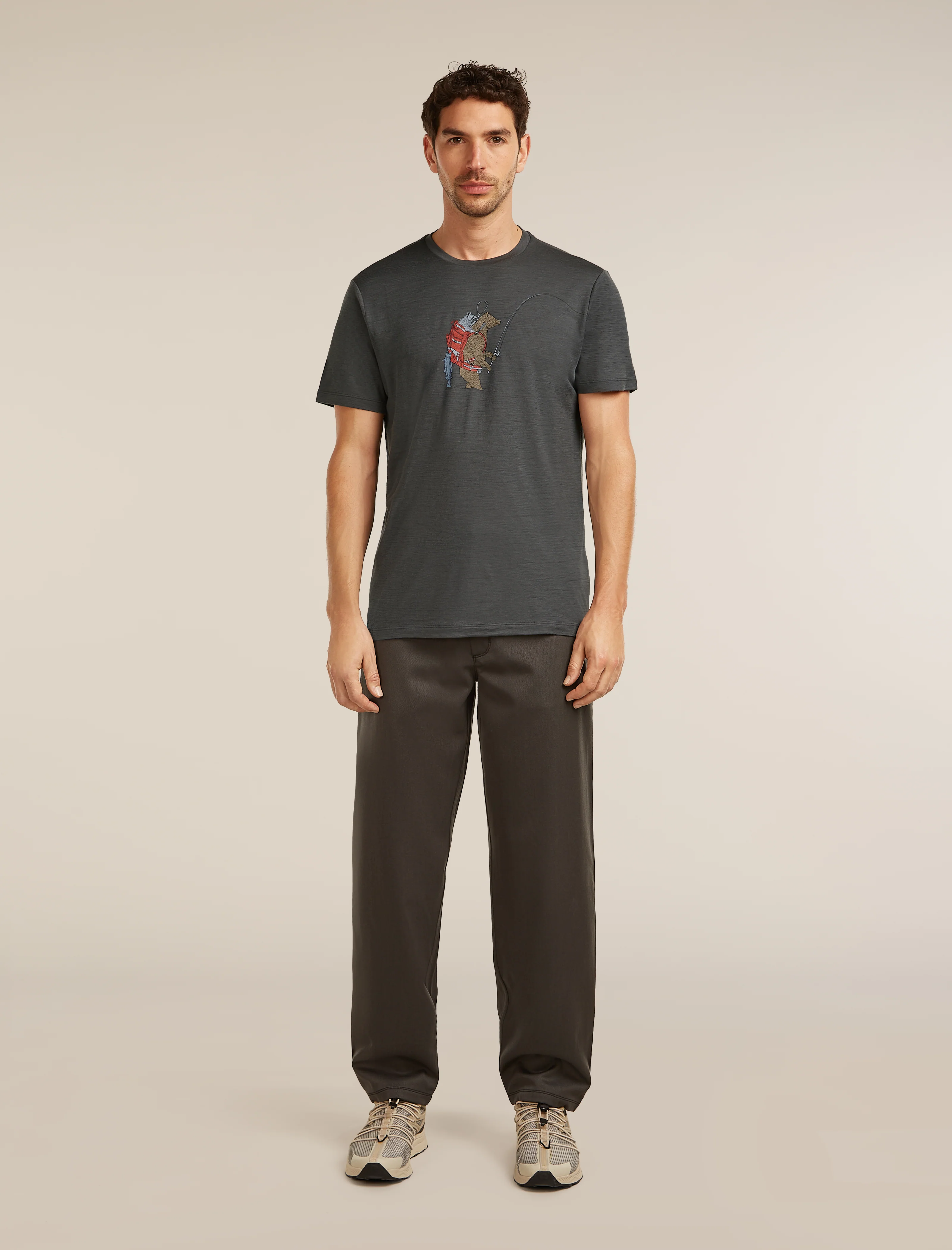 Camiseta de manga corta técnica Merino 150 Tech Lite para hombre Bear Catch