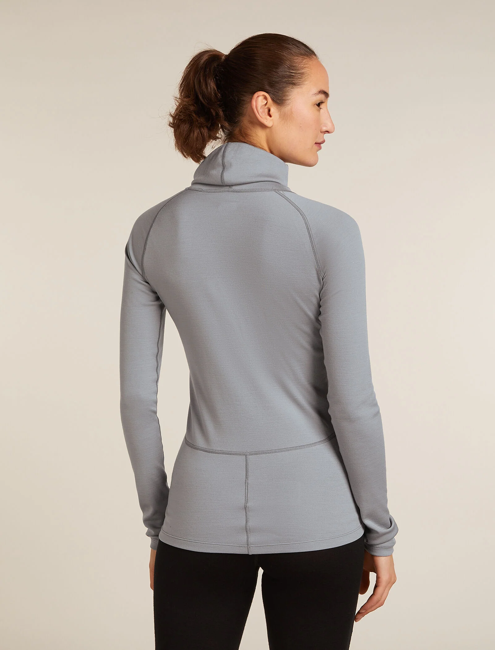 Top térmico de manga larga con cuello vuelto MerinoFine™ 300 para mujer