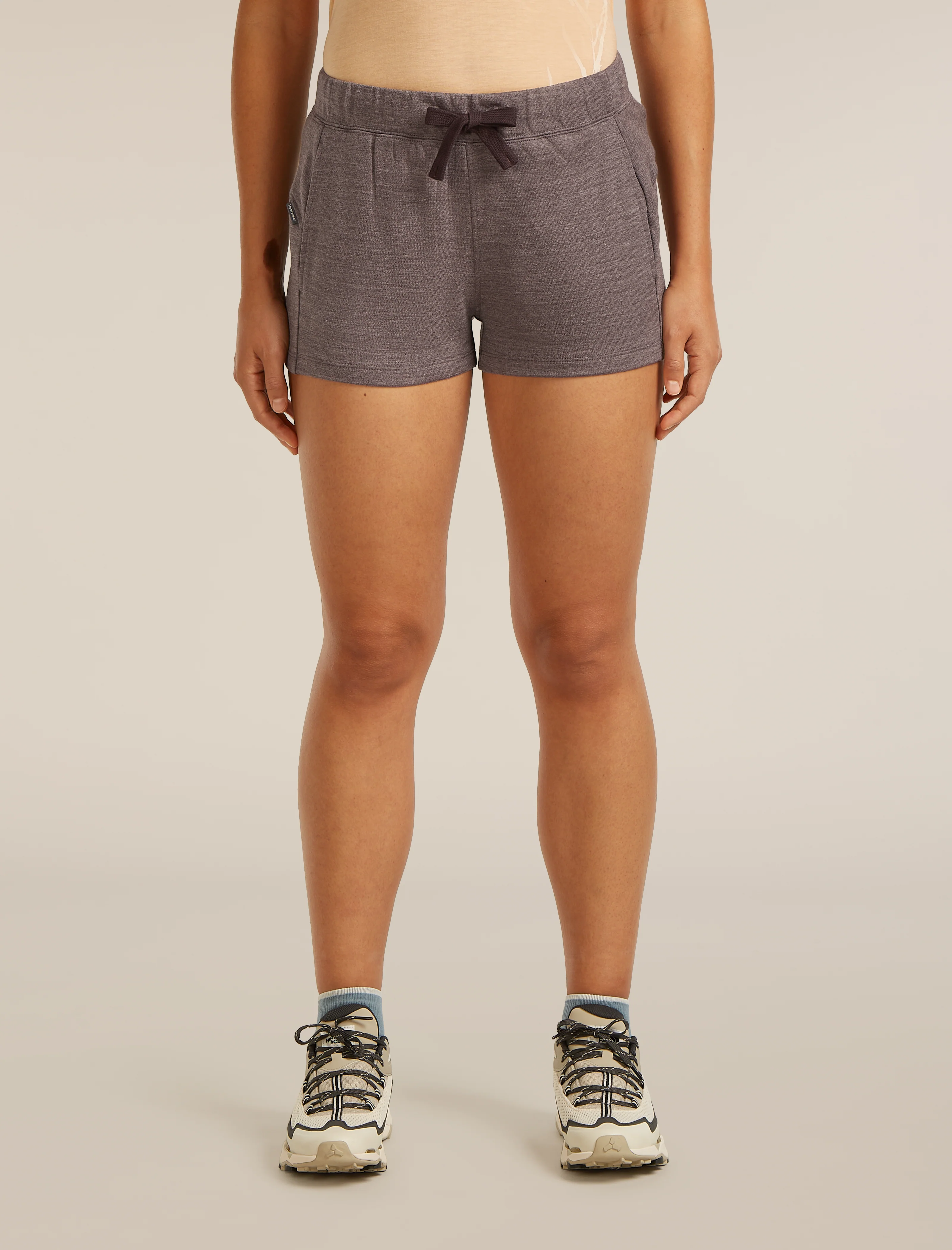 Pantalones cortos de mezcla de lana merina 200 Crush para mujer