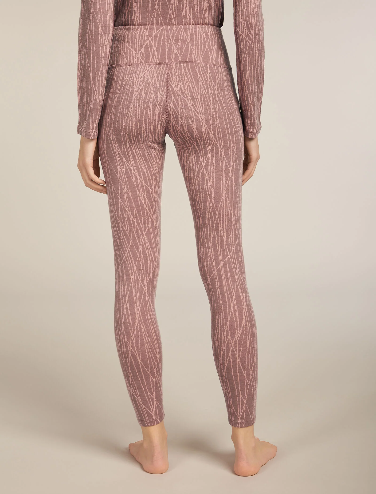 Pantalones térmicos de mujer Merino 260 Tech Vertex High Rise con líneas Delta