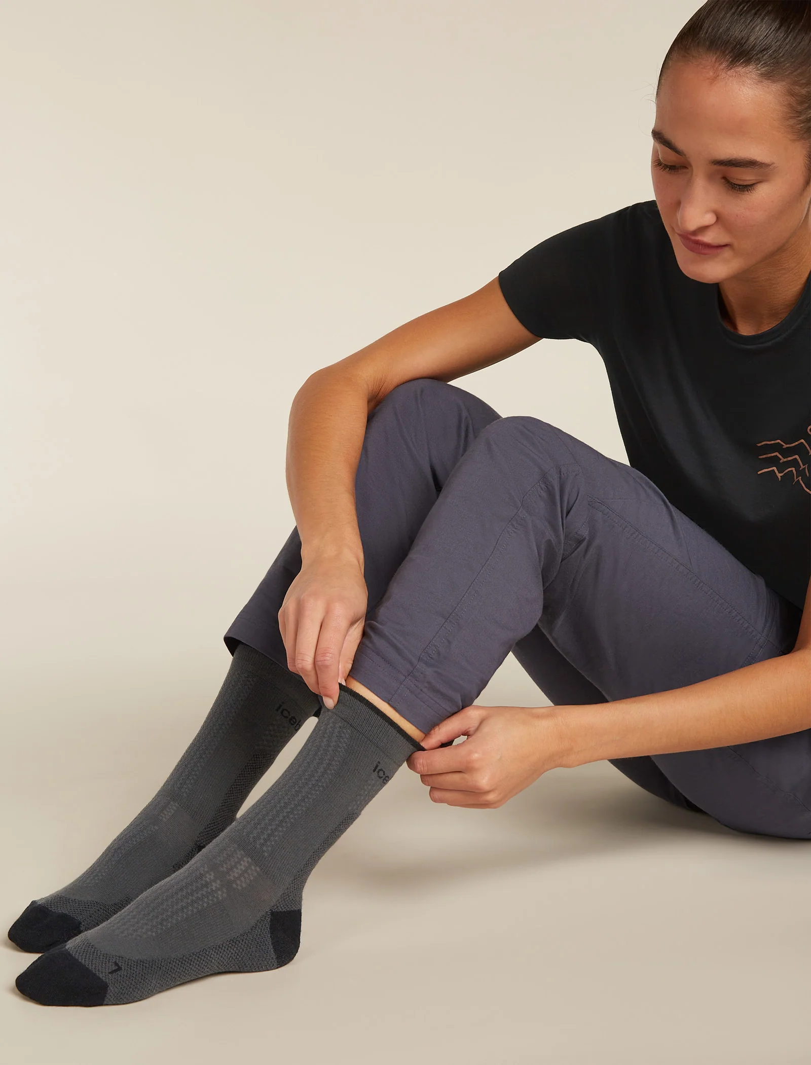 Calcetines para Mujer Merino Hike+ Ultraligeros de Manga Corta