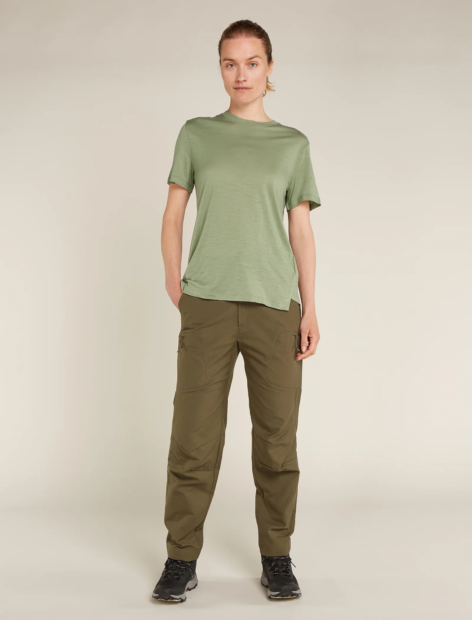 Camiseta corta de manga relajada Tech Lite Merino 150 para mujer