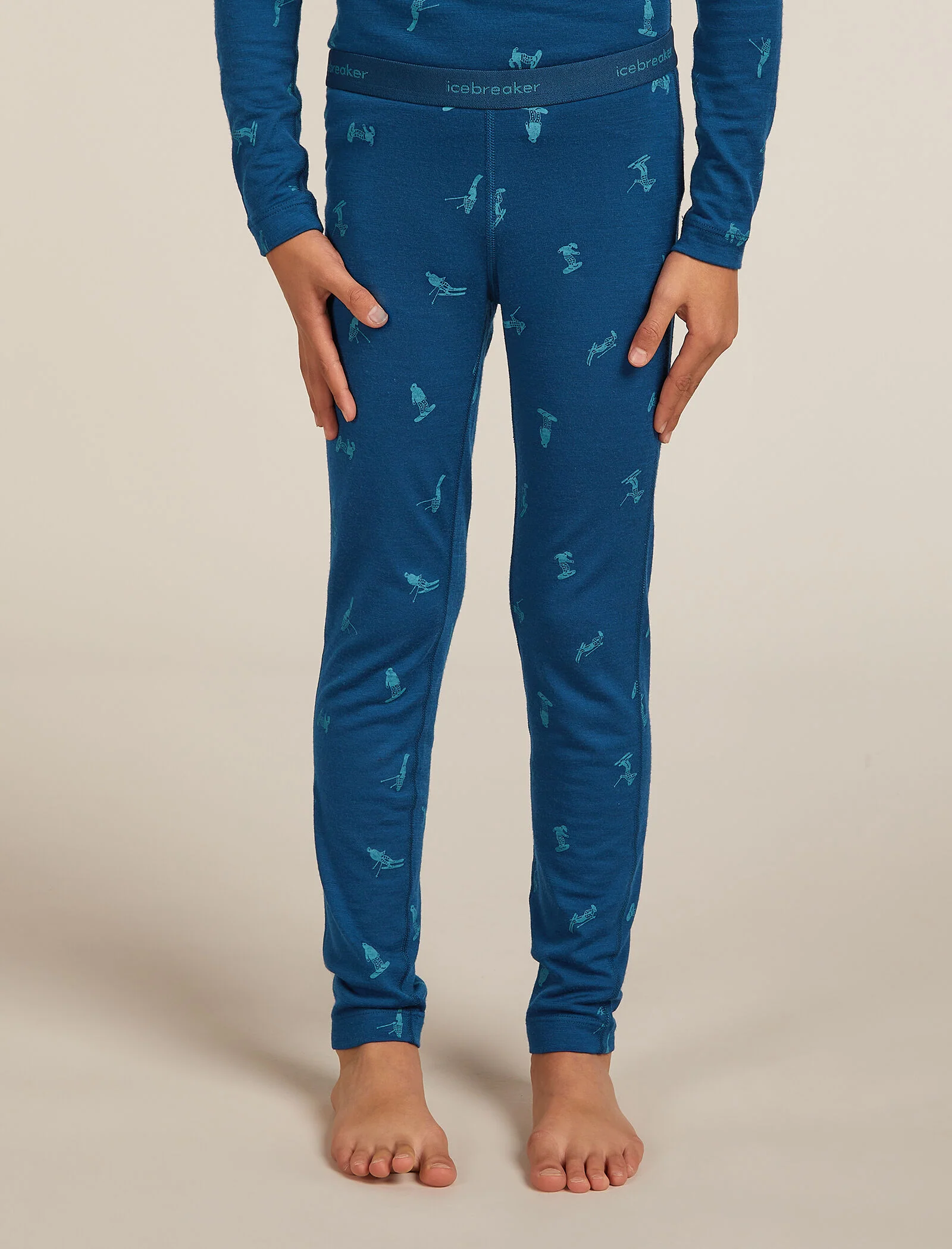 Pantalones térmicos para niños Merino 200 Oasis Día de Nieve