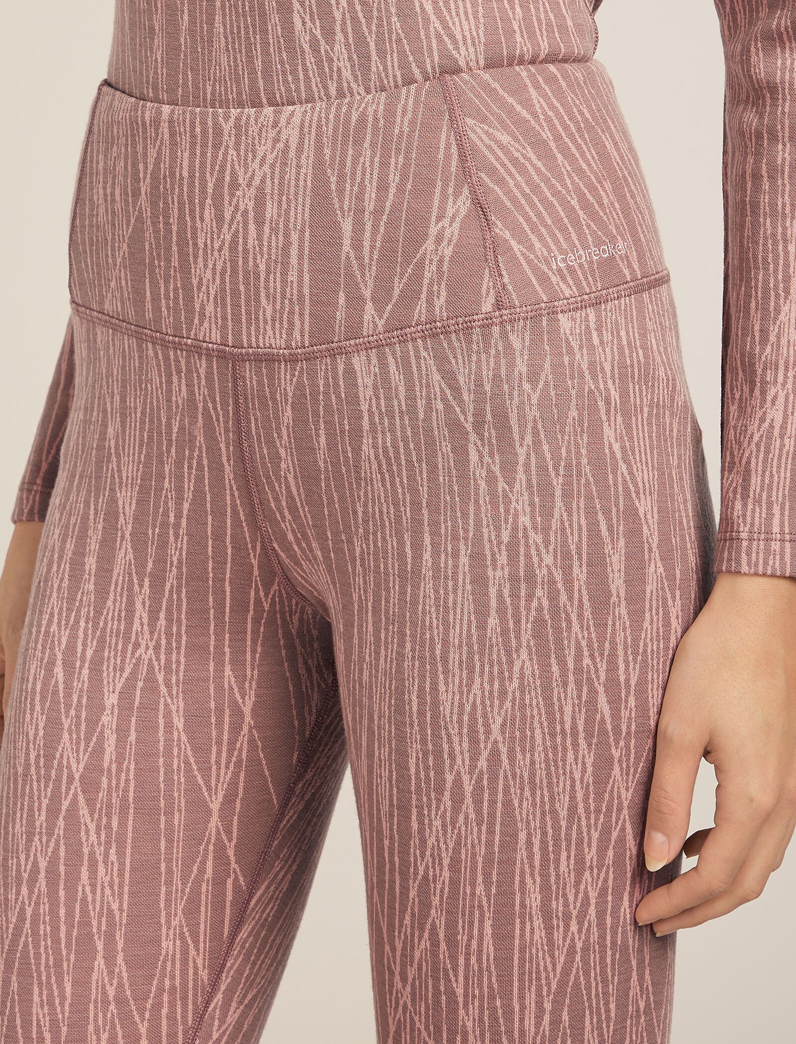 Pantalones térmicos de mujer Merino 260 Tech Vertex High Rise con líneas Delta