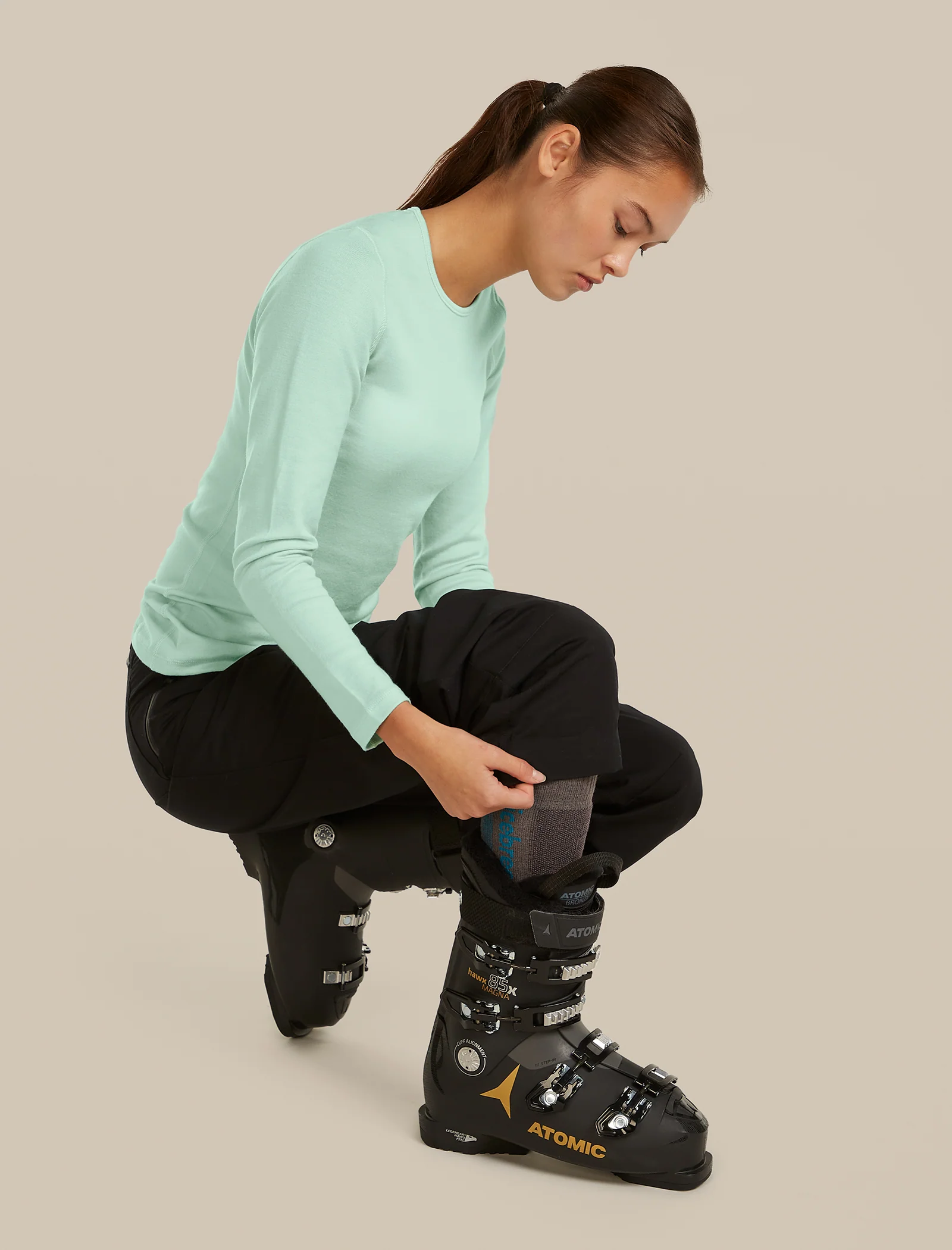 Calcetines para Mujer Merino Blend Ski+ Medio Sobre el Tobillo