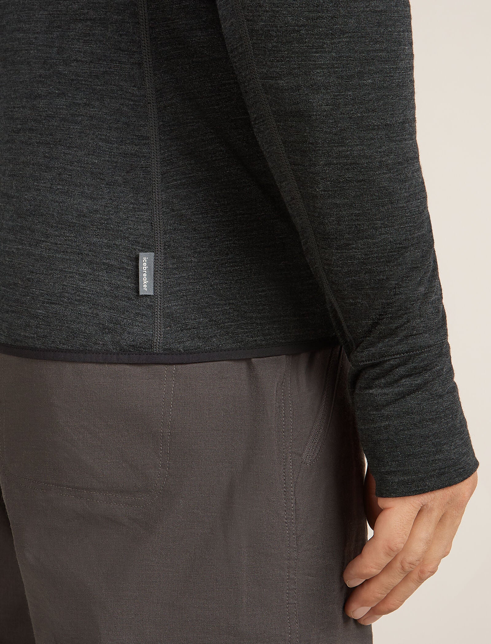 Camiseta de manga larga con cierre de media cremallera para hombre Merino Blend 200 Realfleece™ Descender