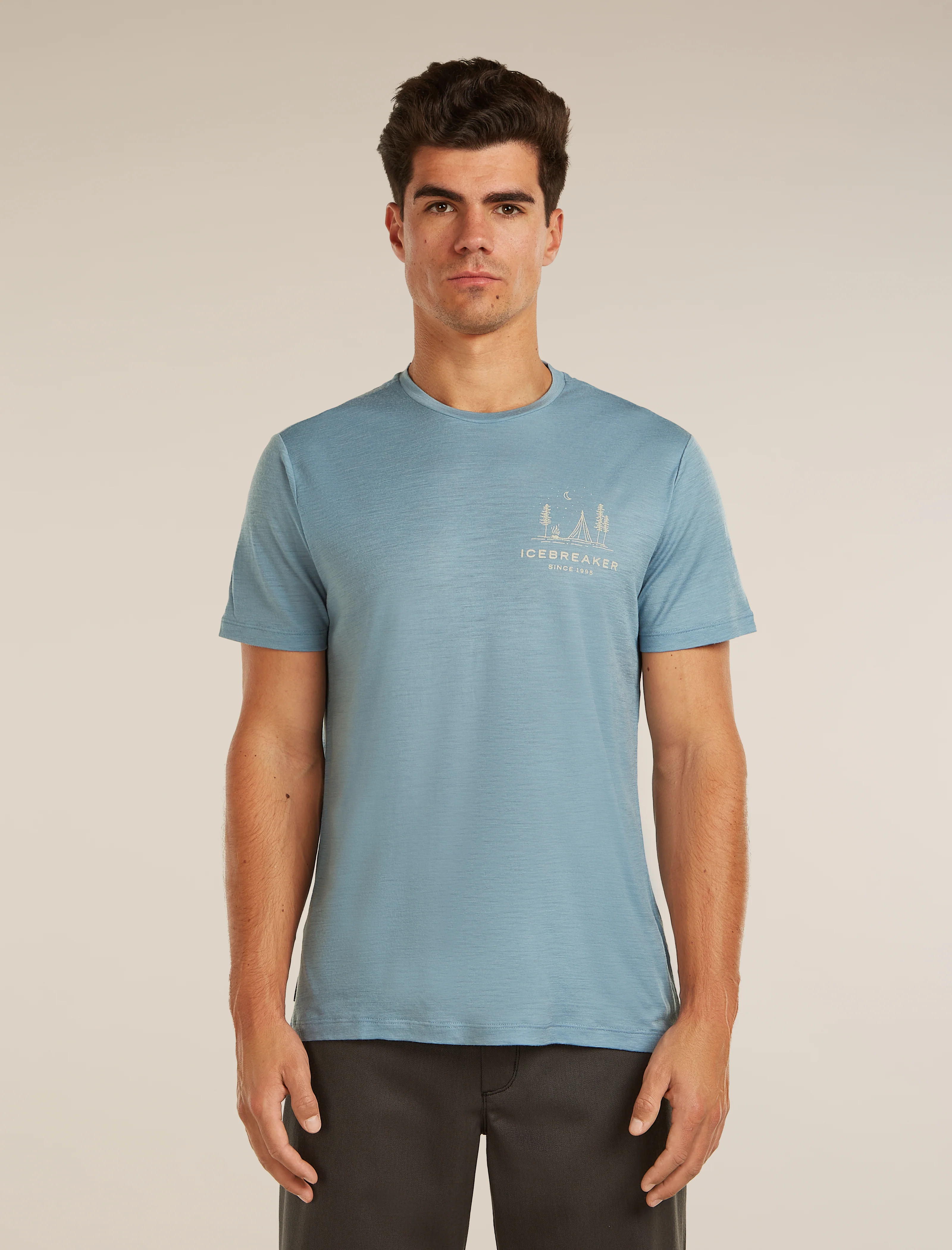 Camiseta corta de manga técnica Merino 150 Tech Lite para hombre Peaceful Pass