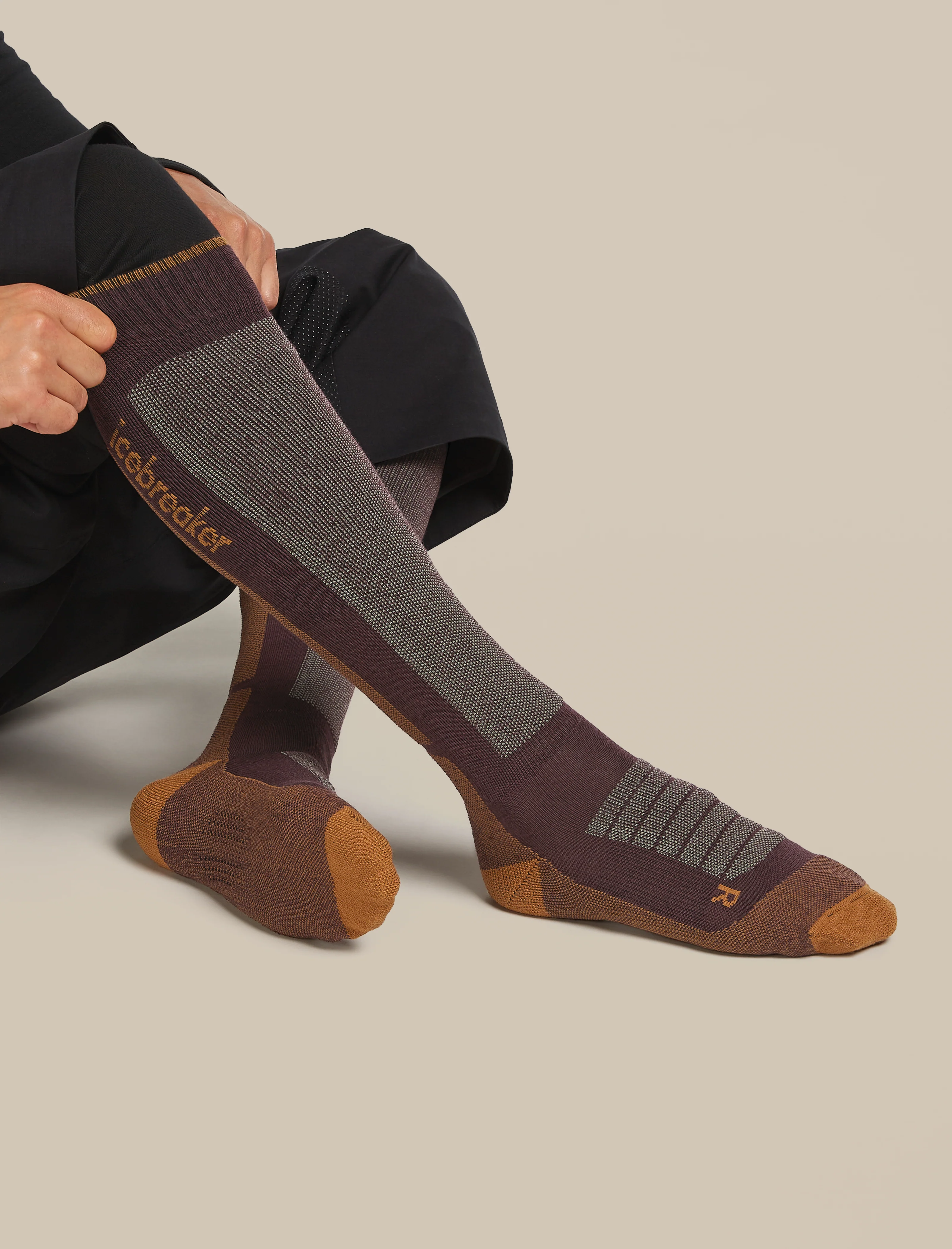 Calcetines para Hombres Merino Ski+ Mediano Sobre el Tobillo
