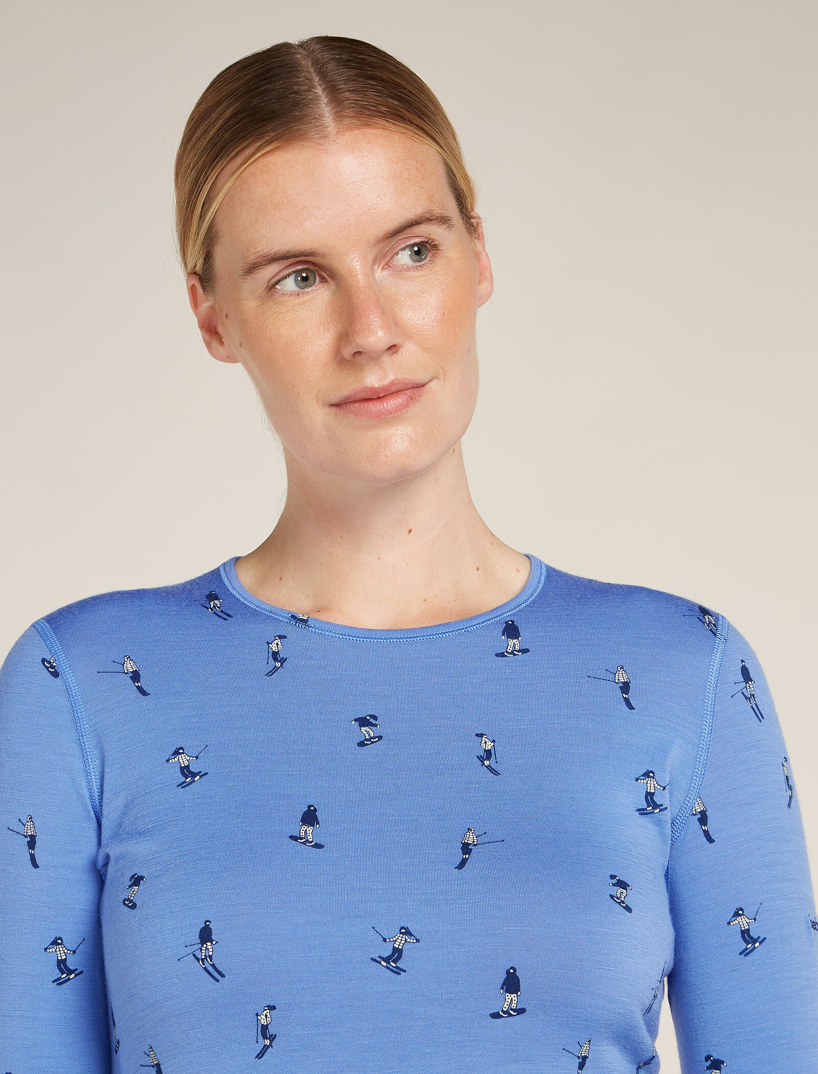 Camiseta térmica de manga larga Crewe Oasis Merino 200 para mujer para día de nieve