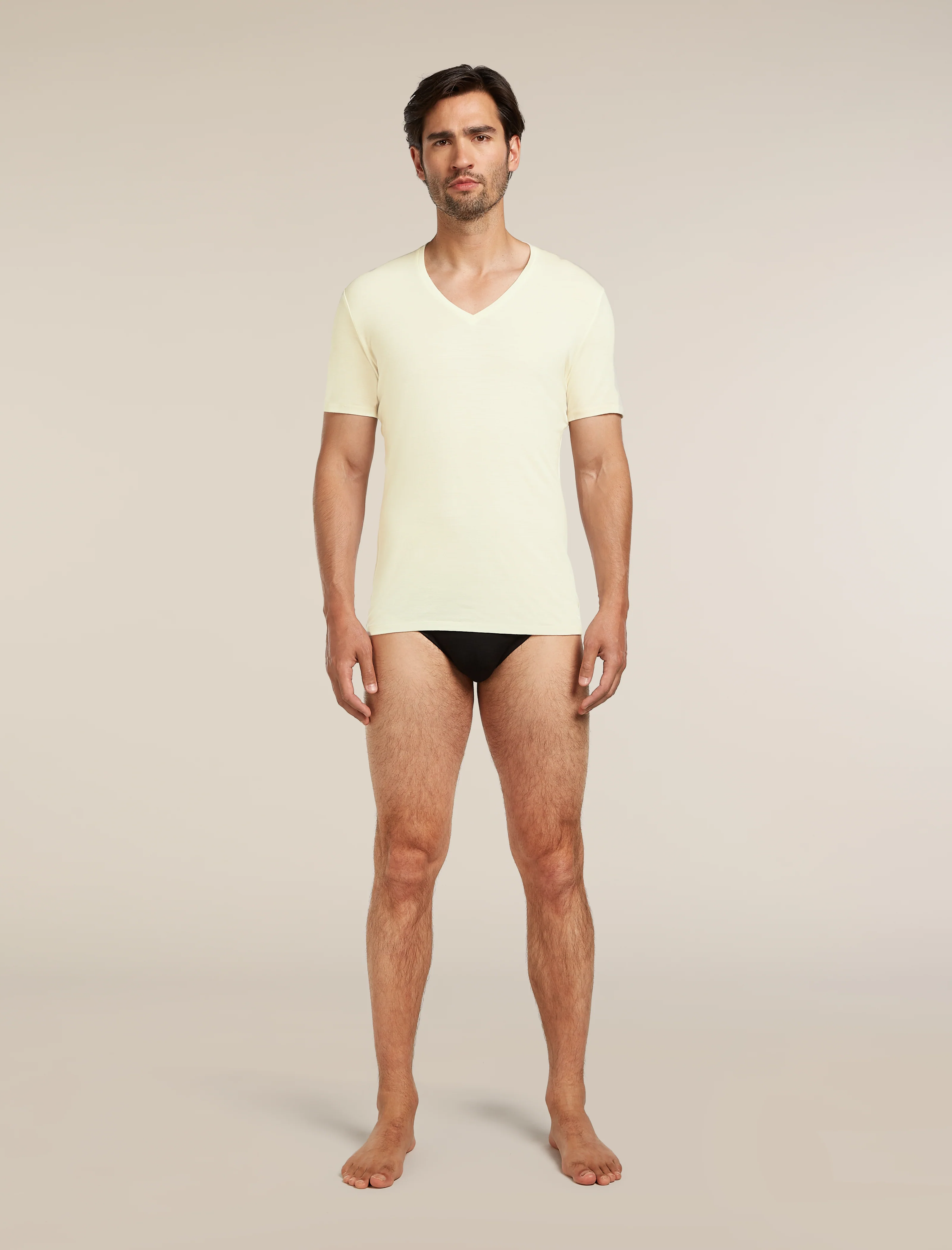Camiseta de manga corta con cuello en V Anatomica para hombre de lana merina 150
