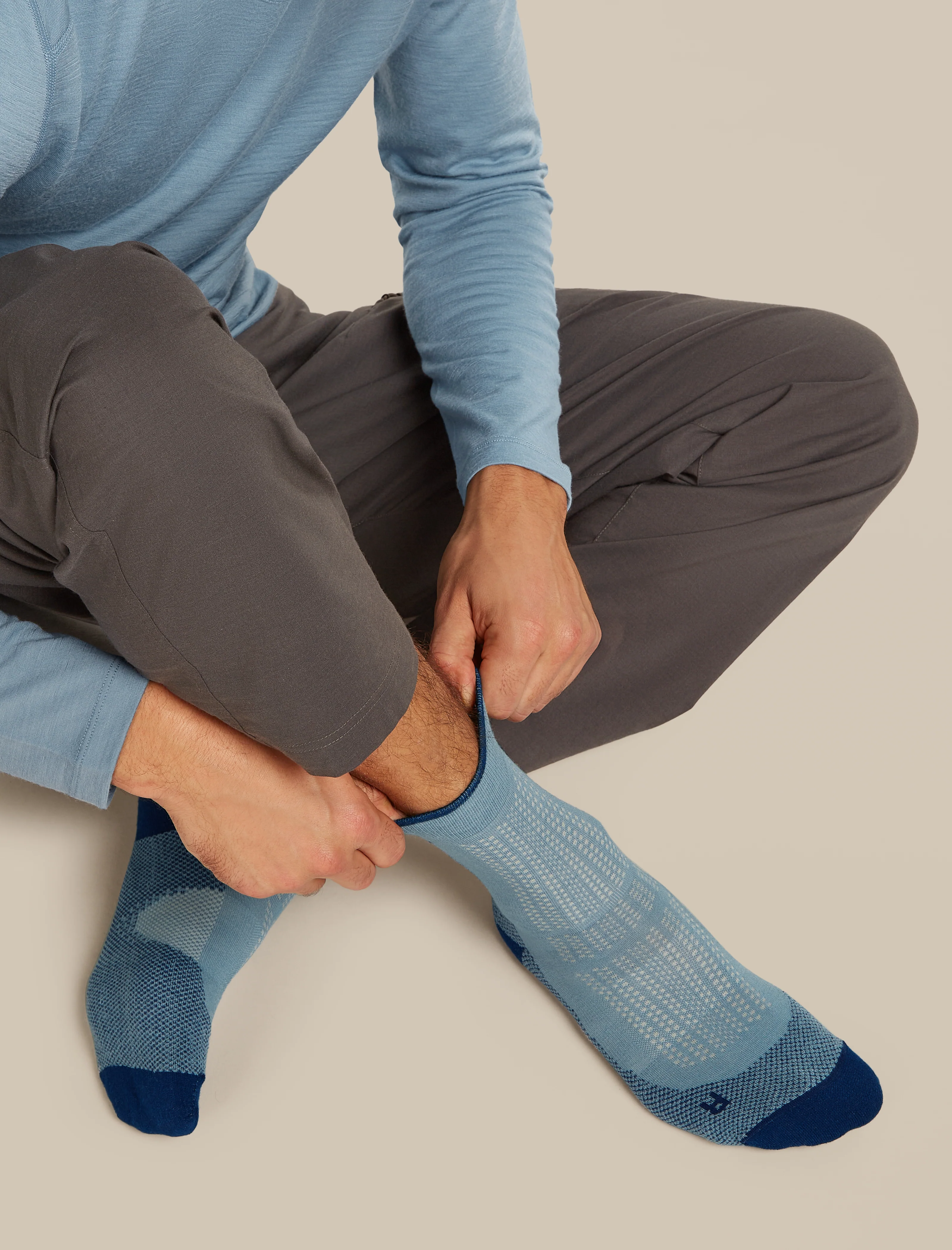 Calcetines para Hombre Merino Hike+ Ultraligeros de Media Pierna