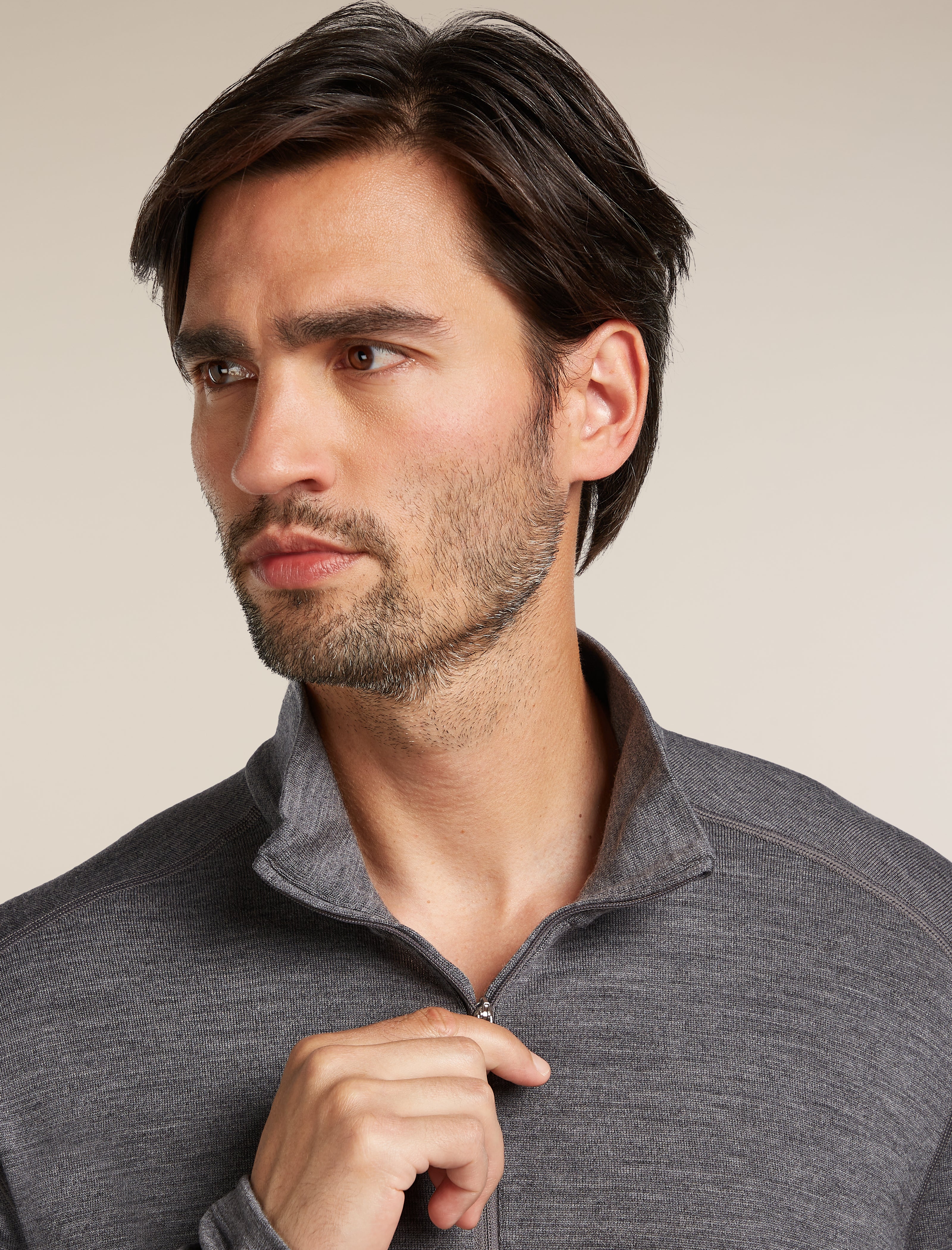 Camiseta térmica de manga larga con cierre a media cremallera Merino 260 Tech para hombre