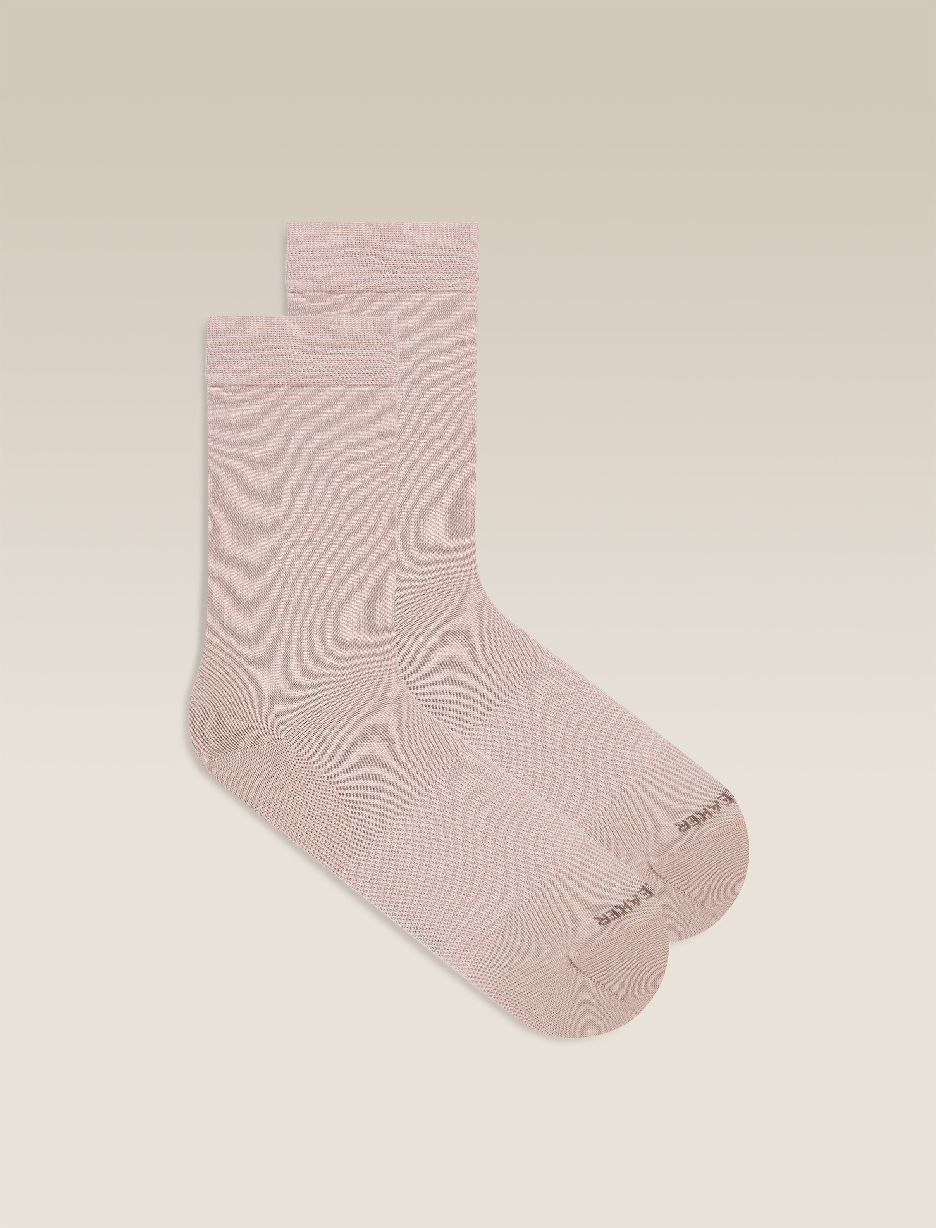 Calcetines de lana de merino para mujer, estilo de vida, tejido fino, cuello redondo