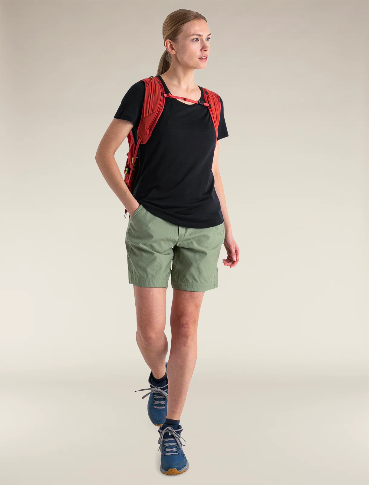 Camiseta de manga corta con escote en V para mujer Merino Blend 125 Cool-Lite™ Sphere