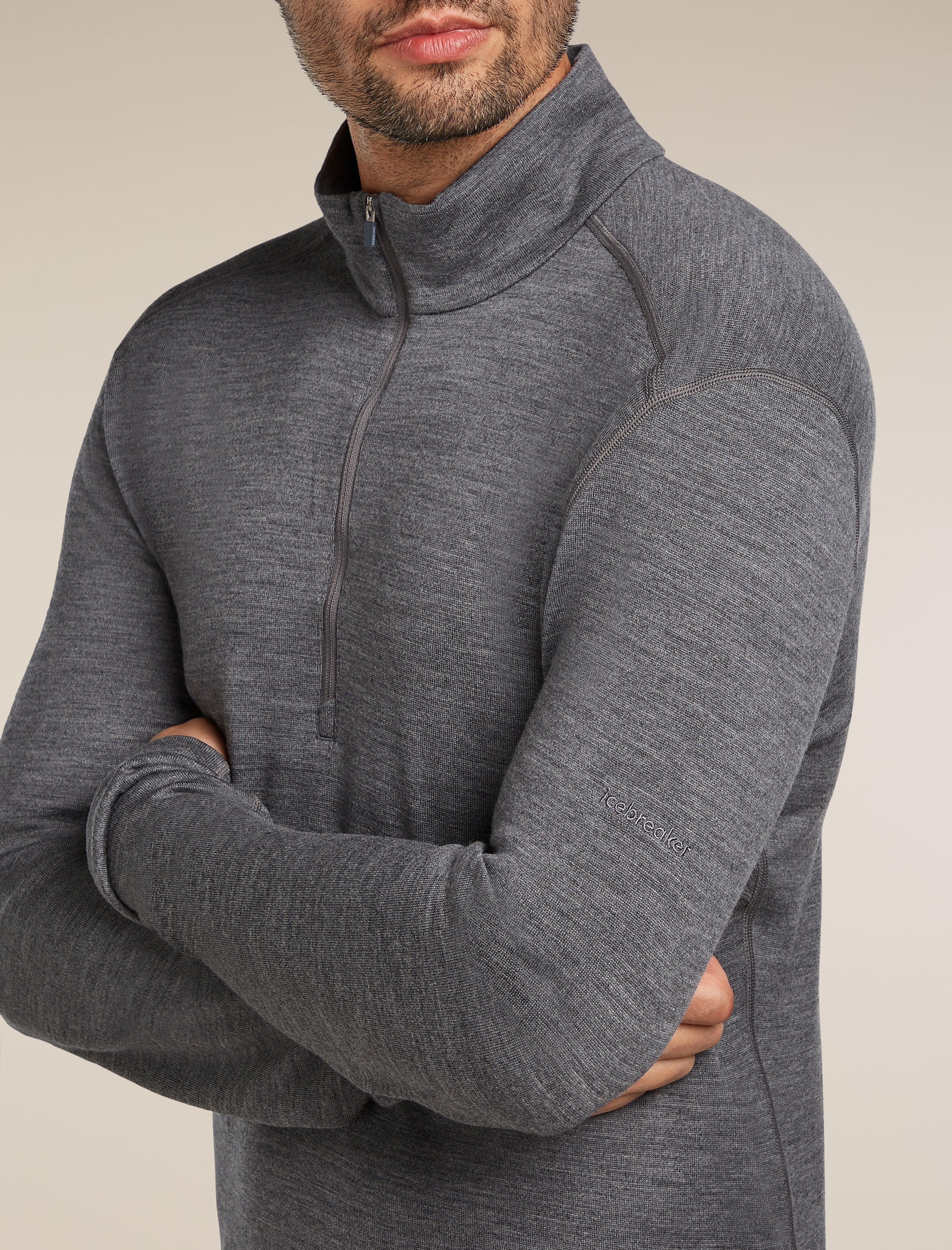 Camiseta térmica de manga larga con cierre a media cremallera Merino 260 Tech para hombre