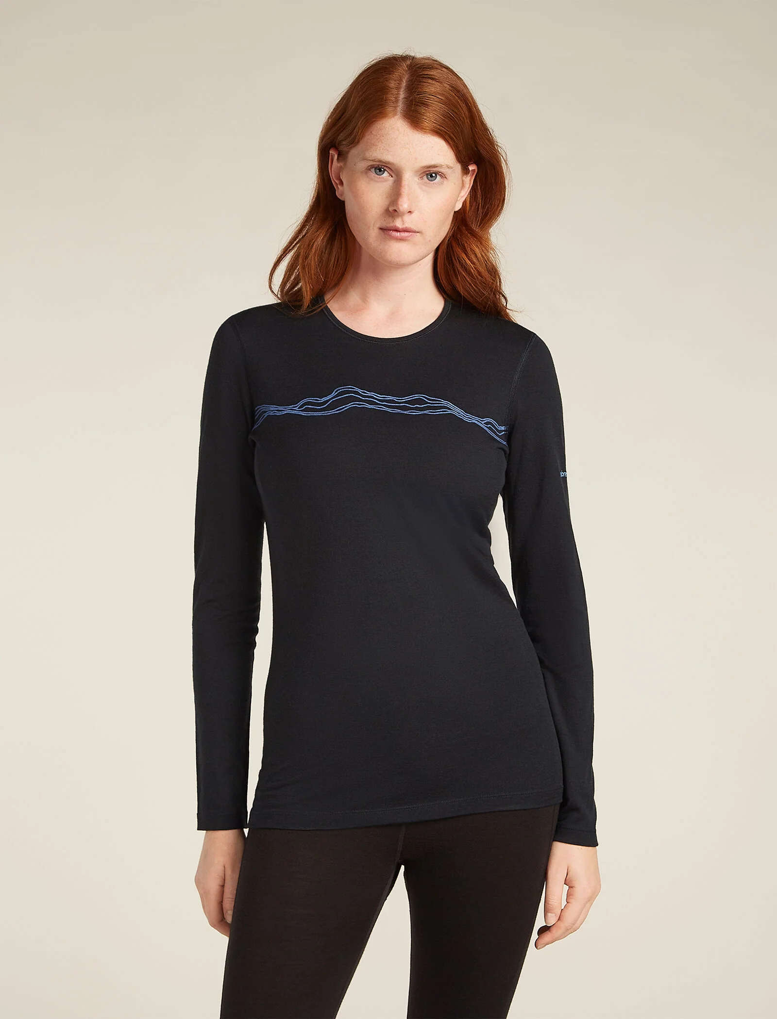 Camiseta térmica de manga larga para mujer Merino 200 Oasis Long Sleeve Crewe Mountain Pulse