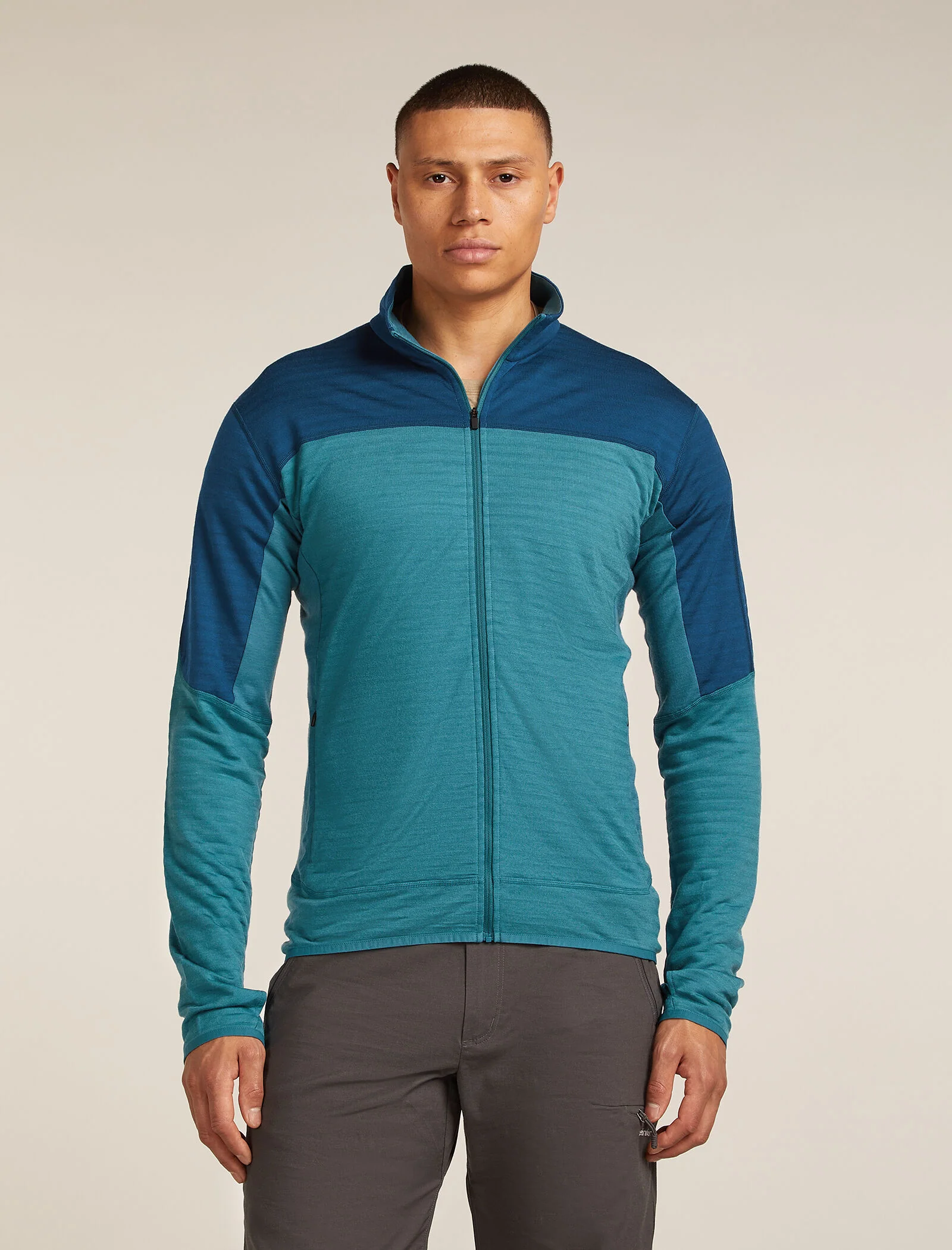 Chaqueta de manga larga con cremallera para hombre Merino Blend 300 RealFleece™ Descender