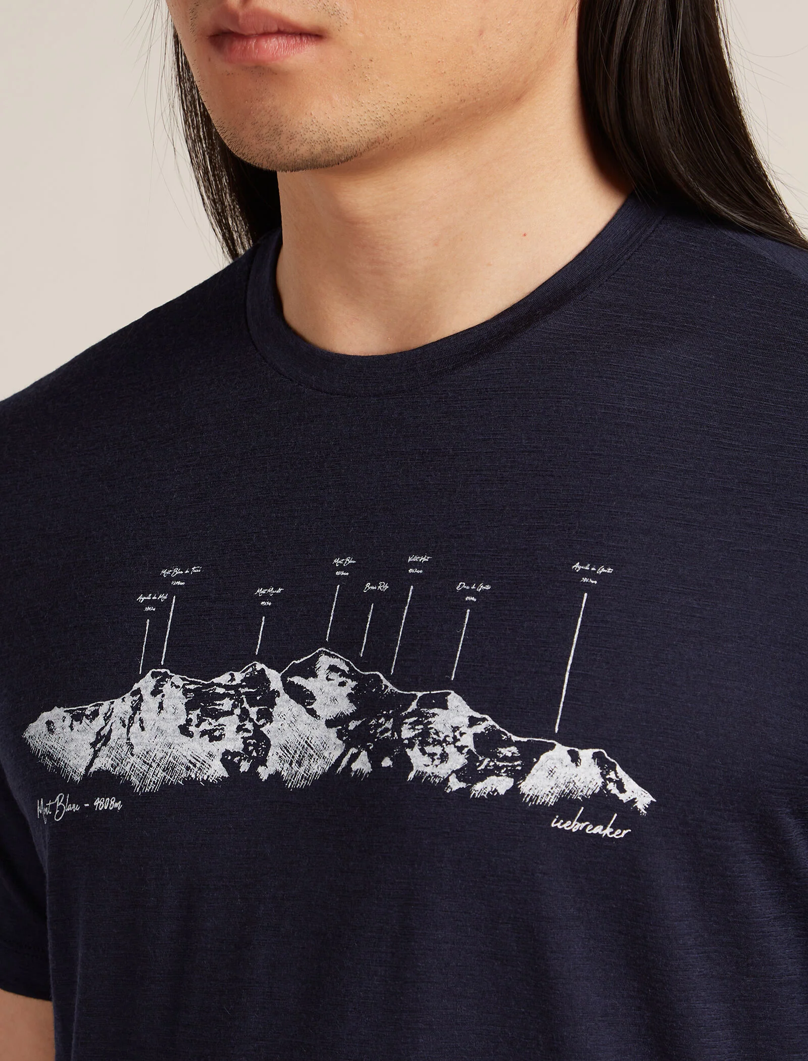 Camiseta corta de manga corta técnica Merino 150 Lite para hombre The Peaks