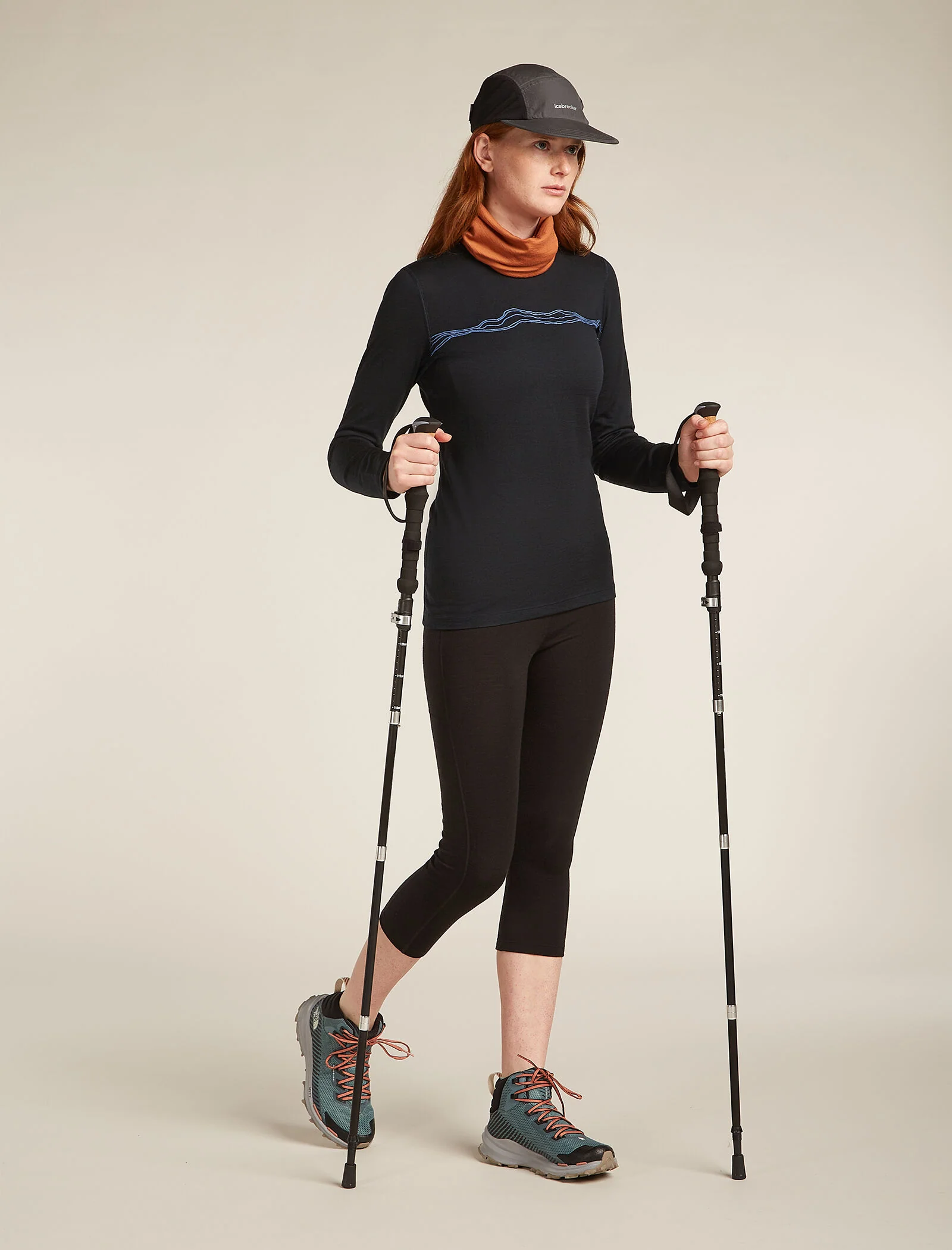 Camiseta térmica de manga larga para mujer Merino 200 Oasis Long Sleeve Crewe Mountain Pulse