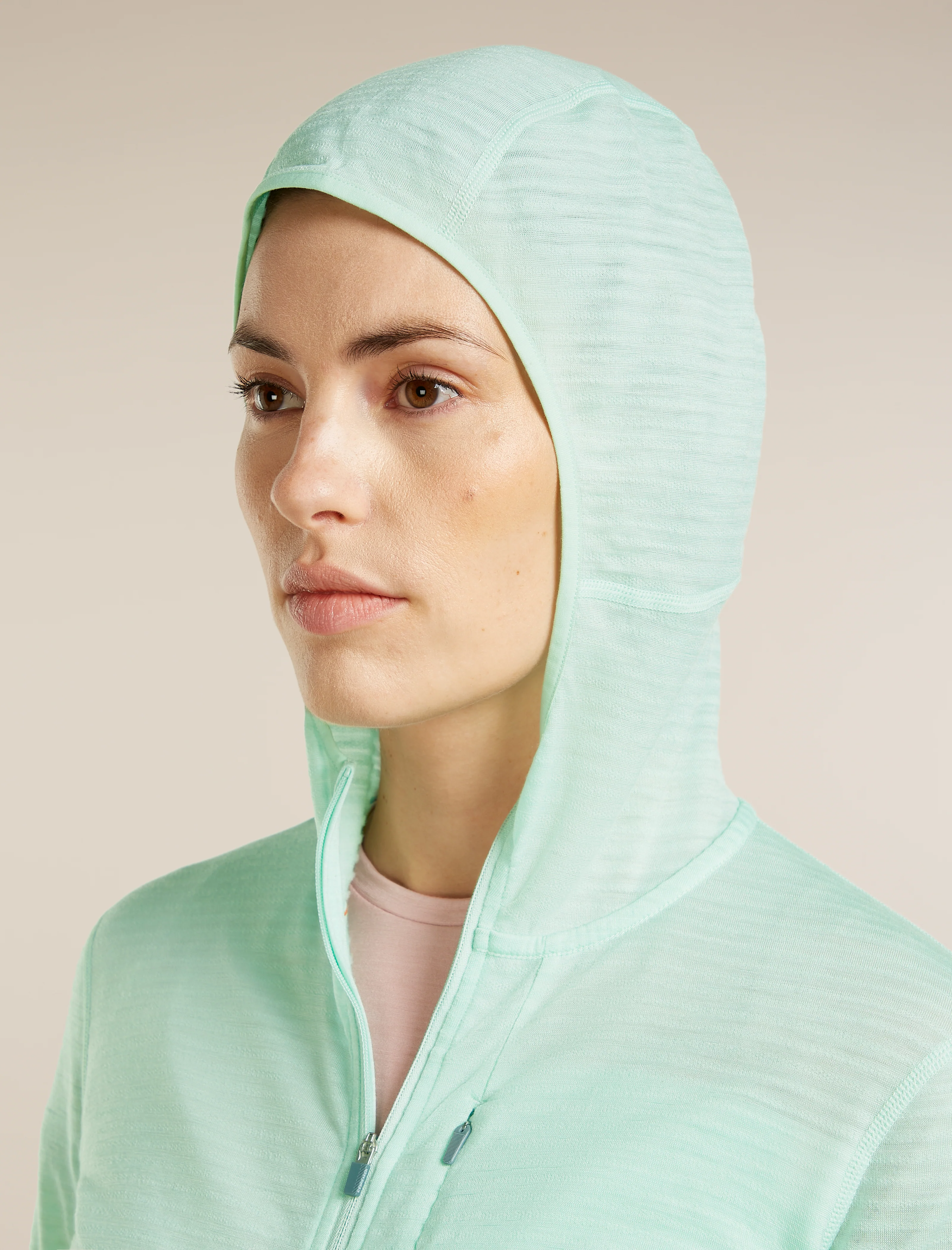 Chaqueta de manga larga con cremallera y capucha para mujer Merino Blend 200 RealFleece™ Descender