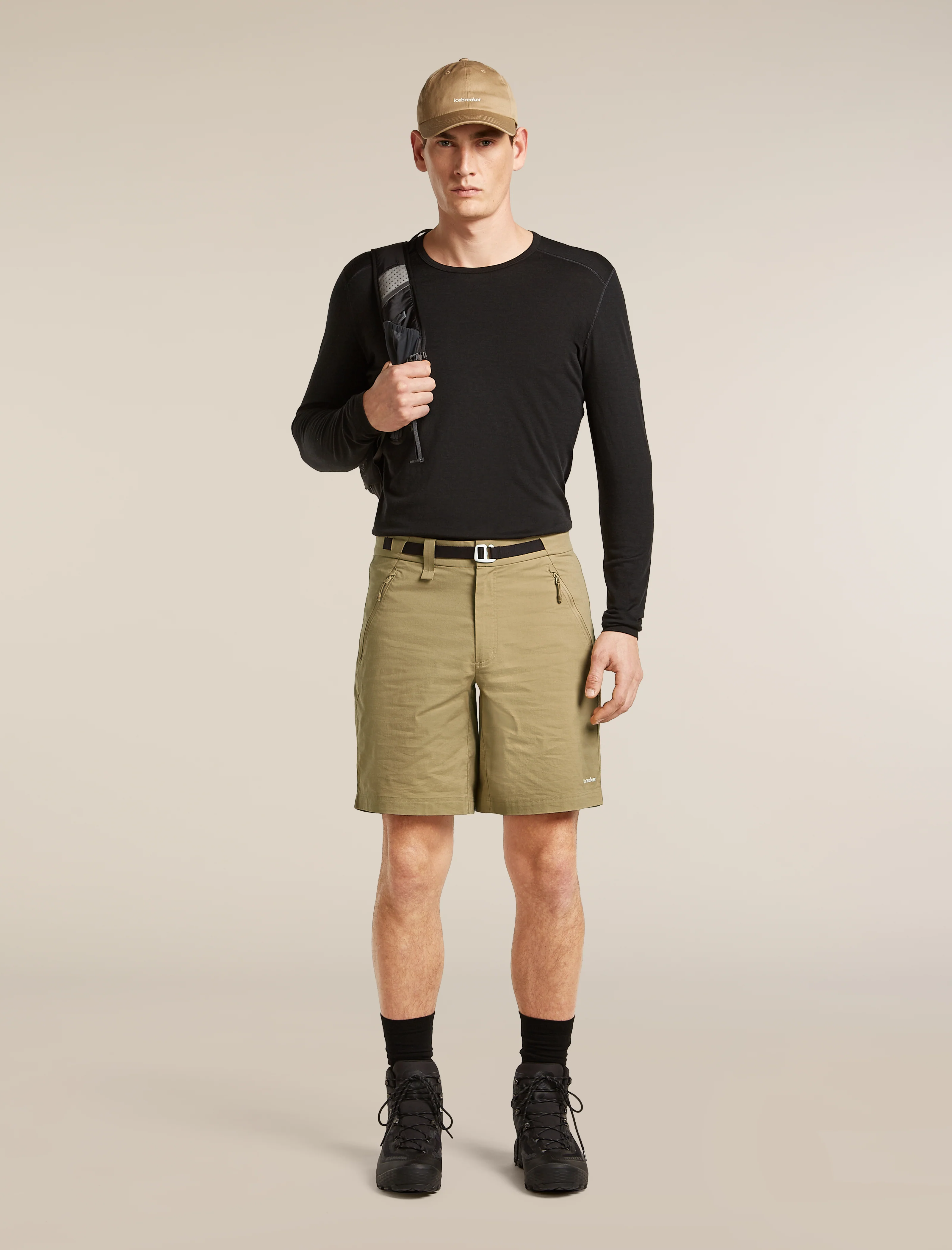 Pantalones cortos de 9" para hombre con mezcla de lana merina Elevation Stretch