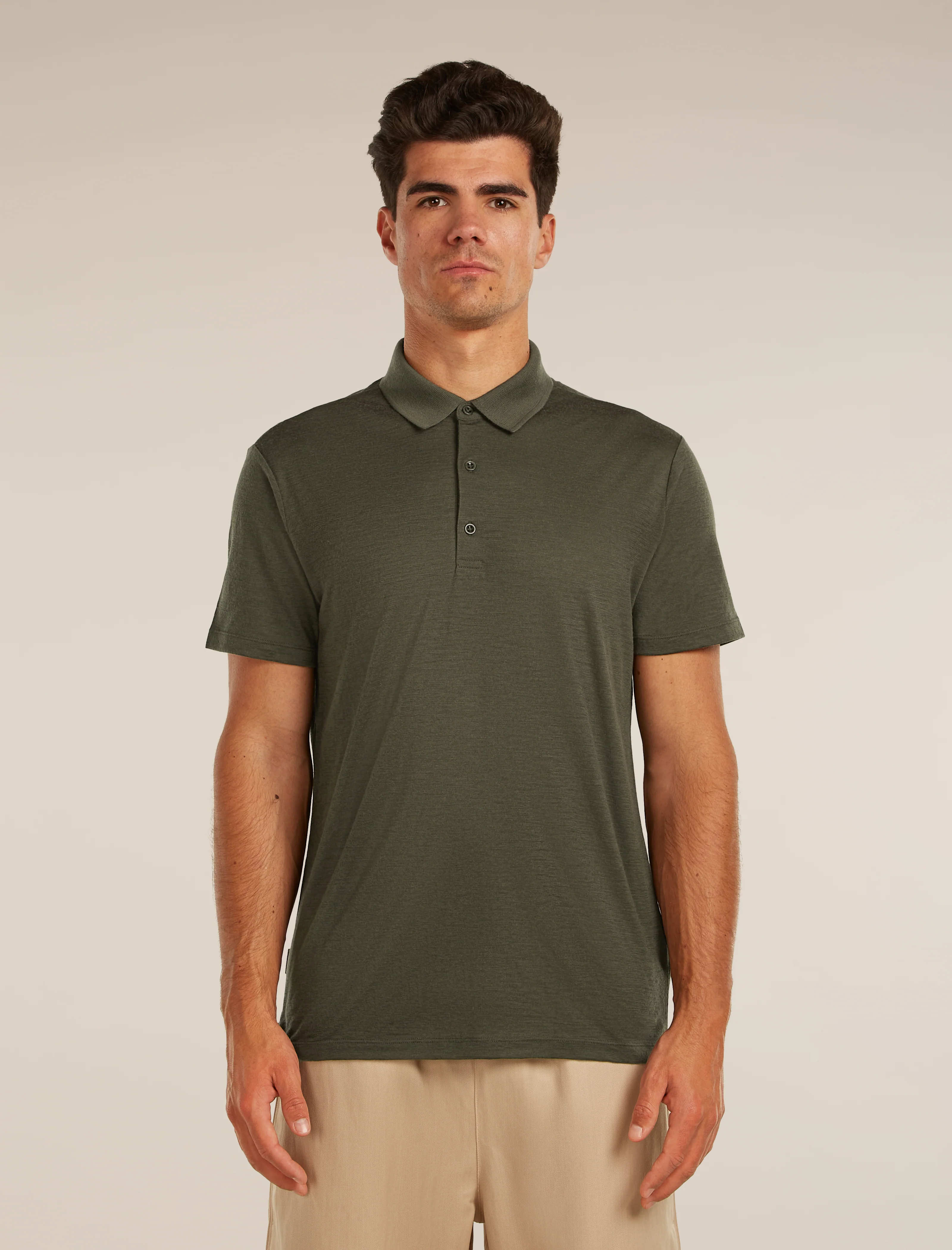 Polo corto de manga corta de lana merina 150 Tech Lite para hombre