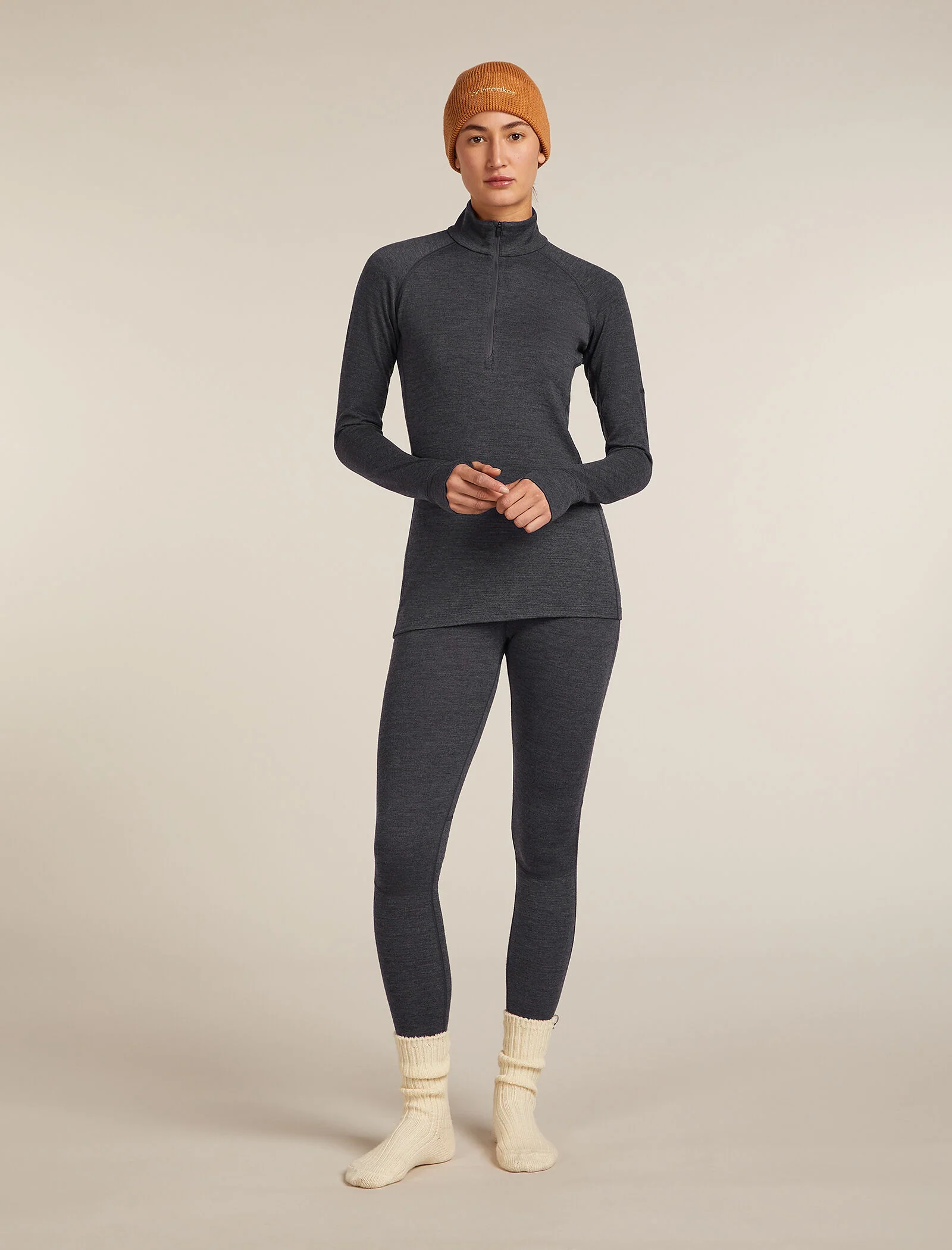 Camiseta térmica de manga larga con media cremallera Merino 260 ZoneKnit™ para mujer