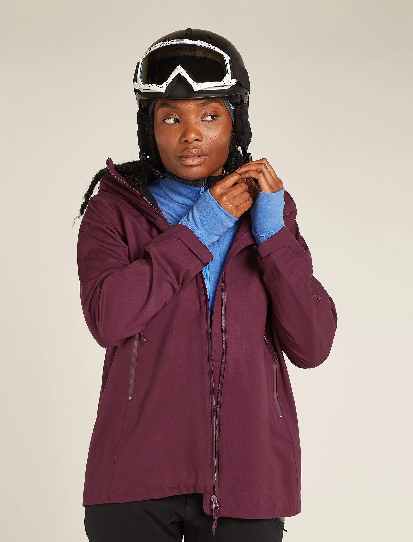 Chaqueta de manga larga con cremallera Merino 260 Quantum para mujer