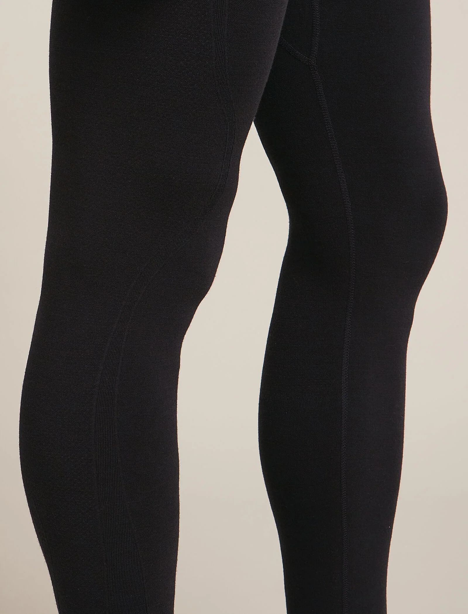 Pantalones de 27" sin costuras de mezcla de lana merina para hombre