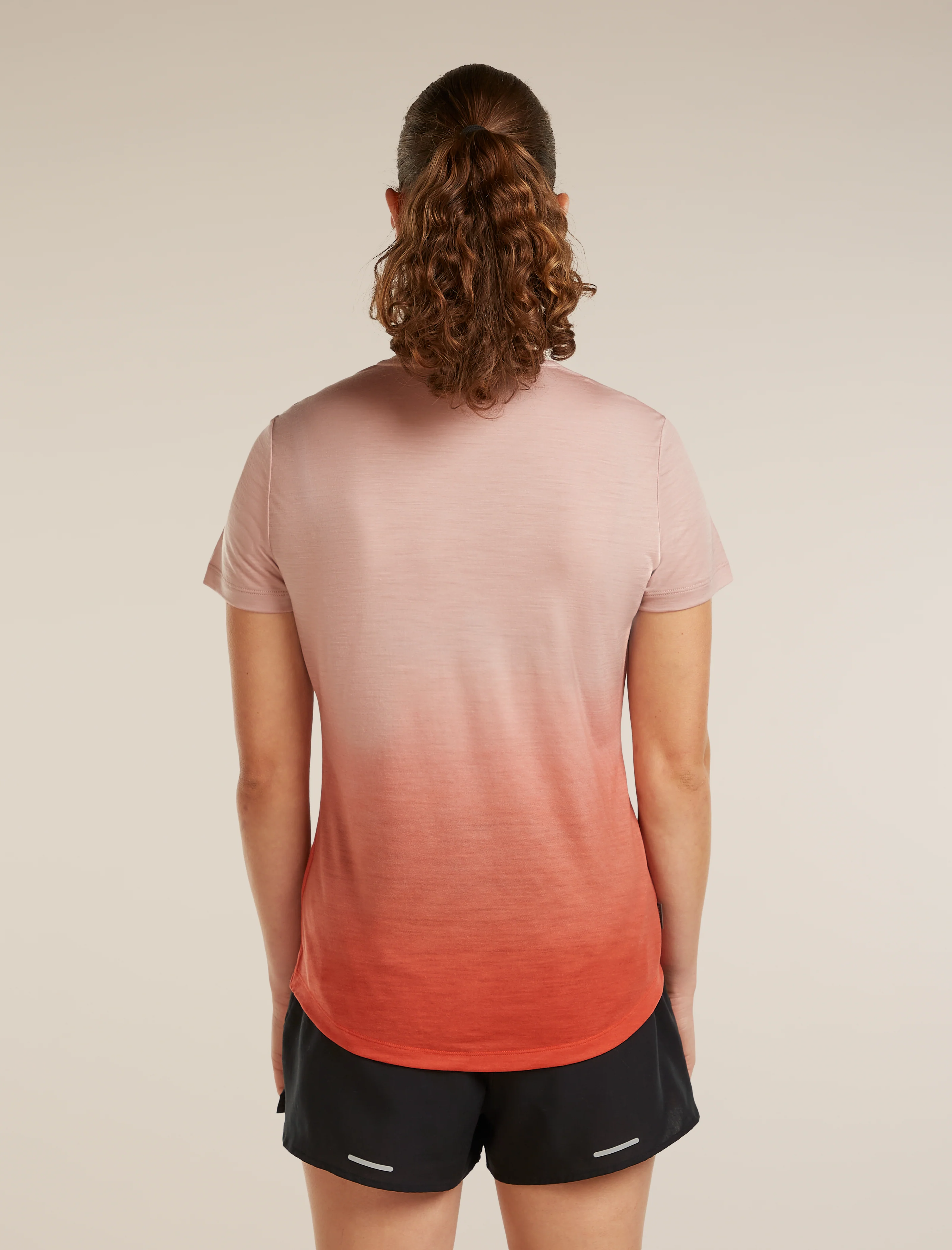 Camiseta de manga corta Alta de mezcla de lana merina 125 Cool-Lite™ Sphere para mujer