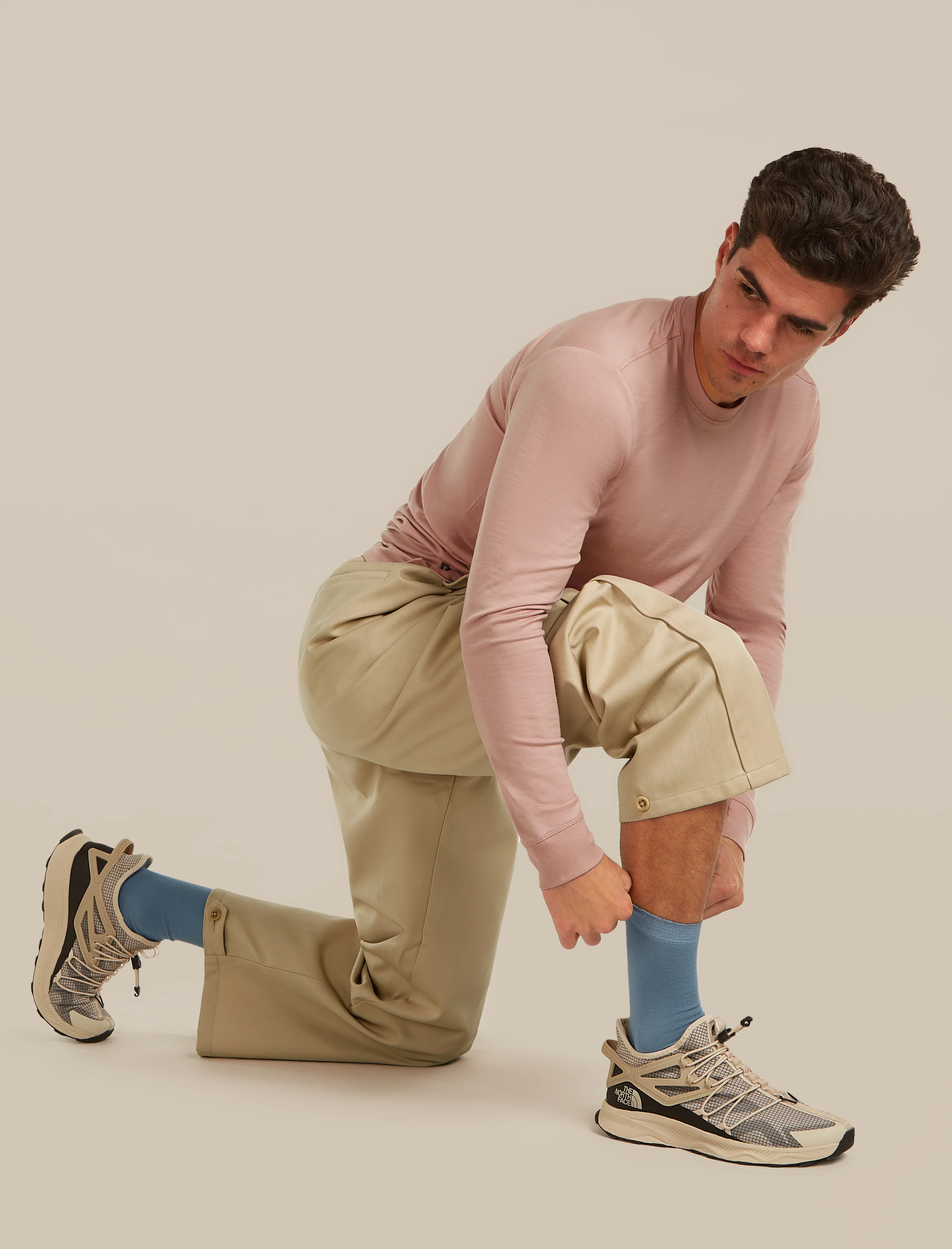 Calcetines de lana merina para hombre de punto fino estilo vida