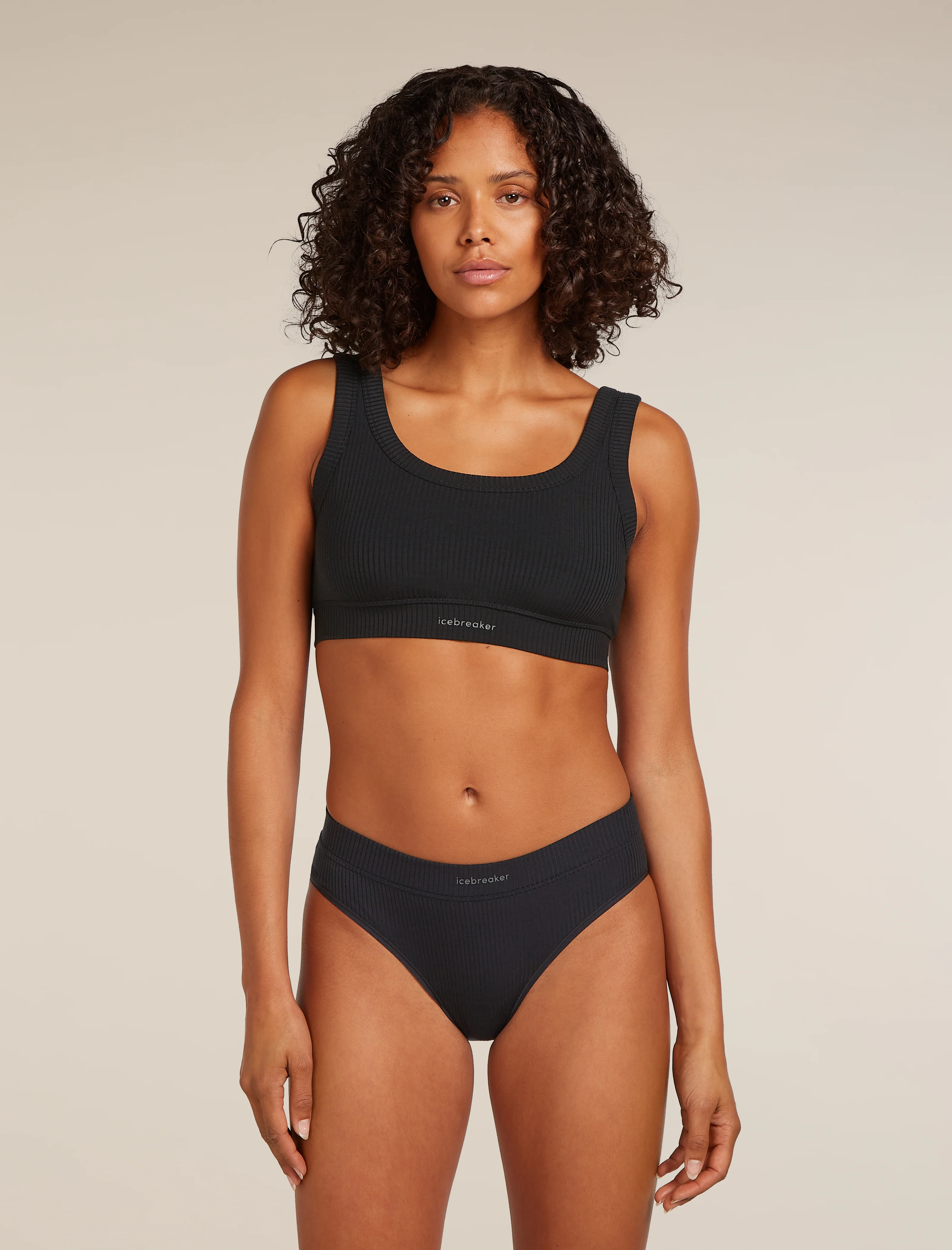 Bras deportivo de lana merina y tejido de punto para mujer