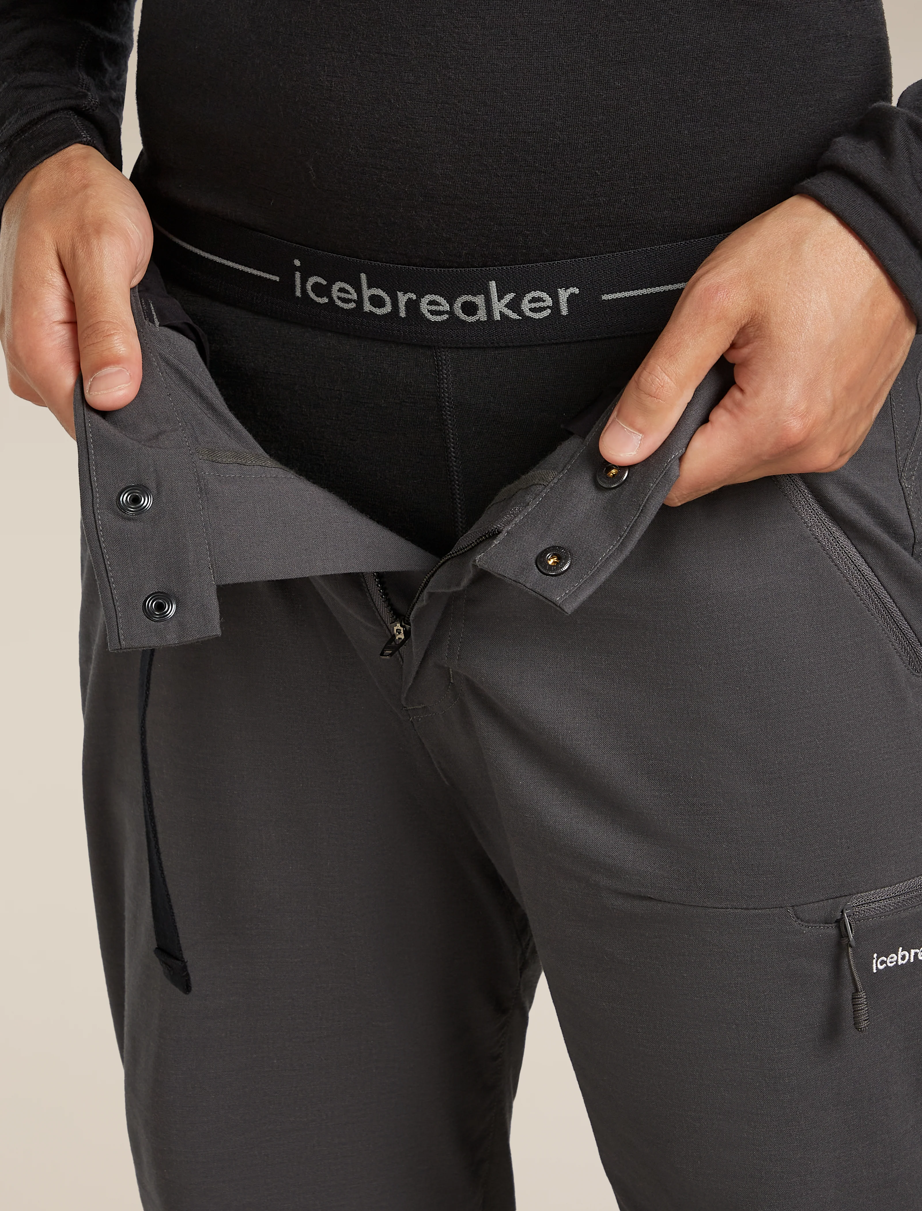 Pantalones térmicos 3/4 Oasis 200 de lana merina para hombre