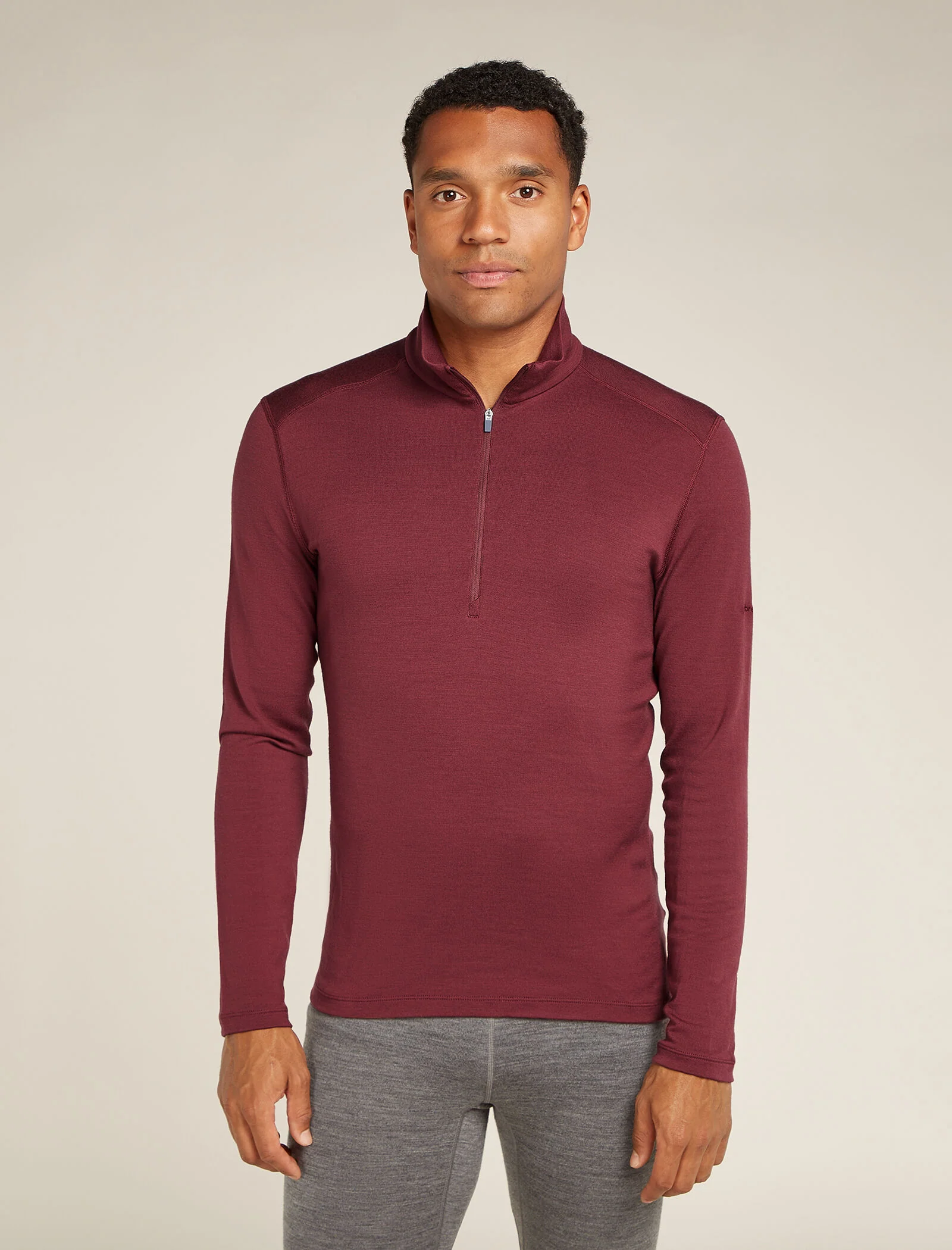 Camiseta térmica de manga larga con cierre a media cremallera Merino 260 Tech para hombre