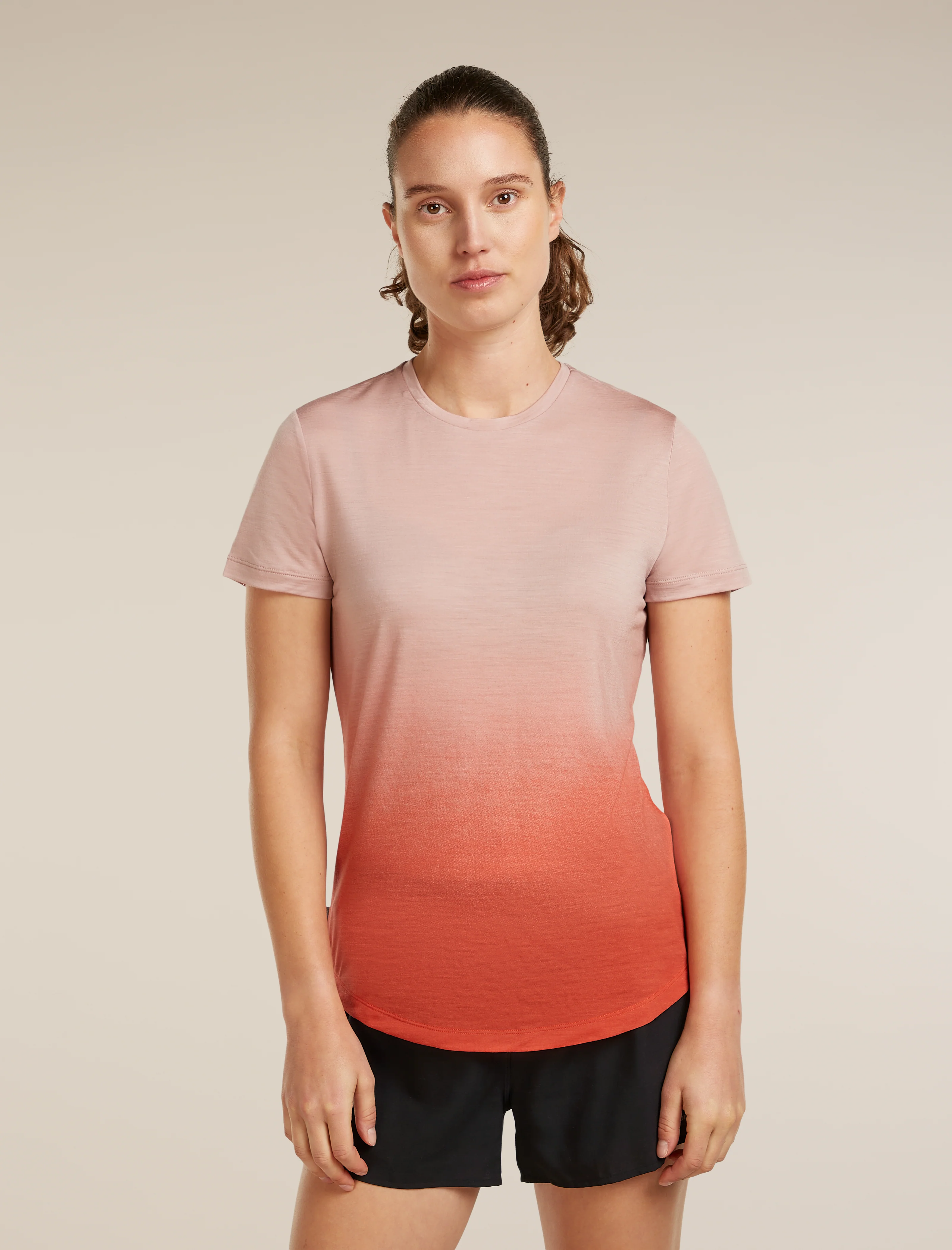 Camiseta de manga corta Alta de mezcla de lana merina 125 Cool-Lite™ Sphere para mujer