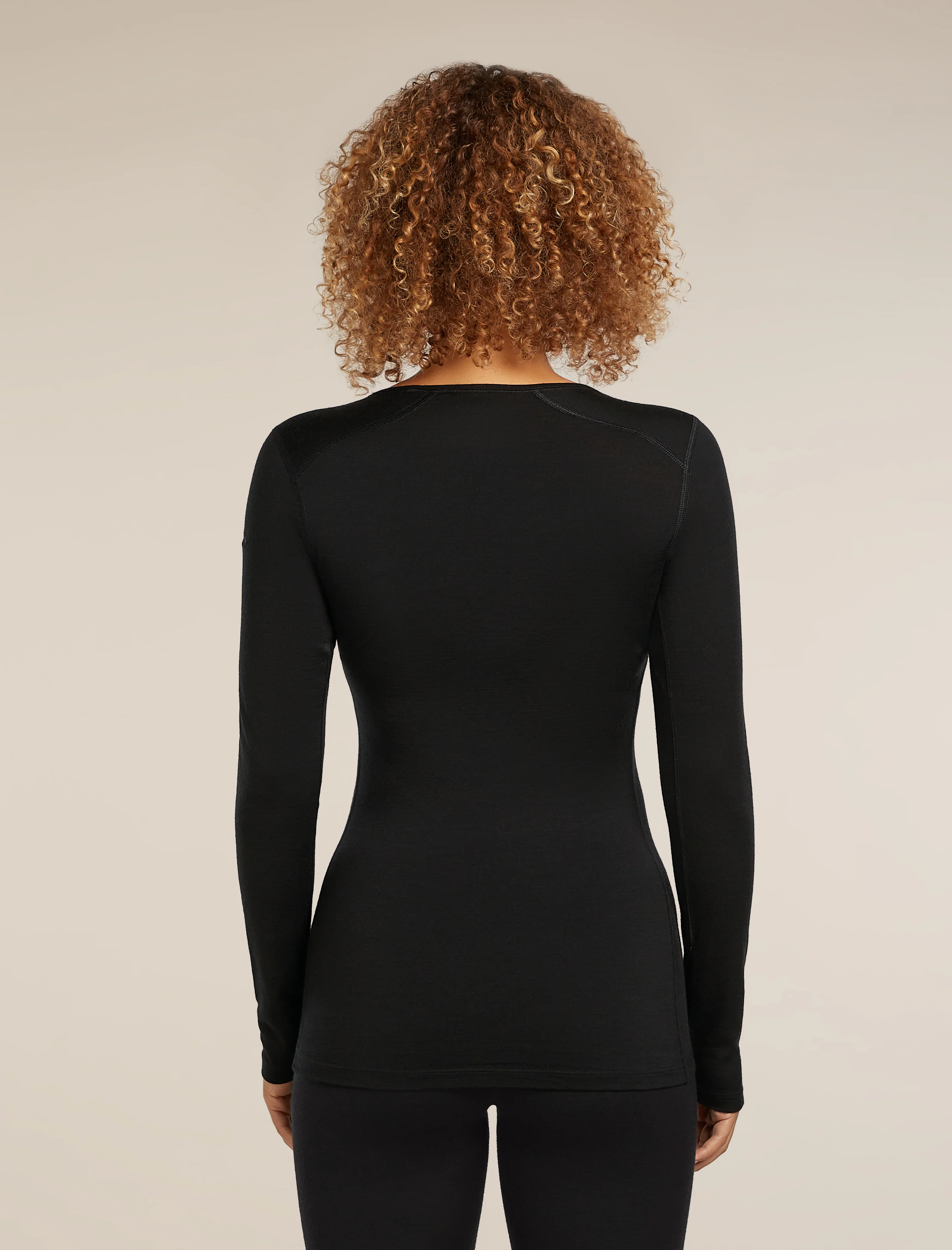 Top térmico de manga larga con escote clásico para mujer Merino 200 Oasis