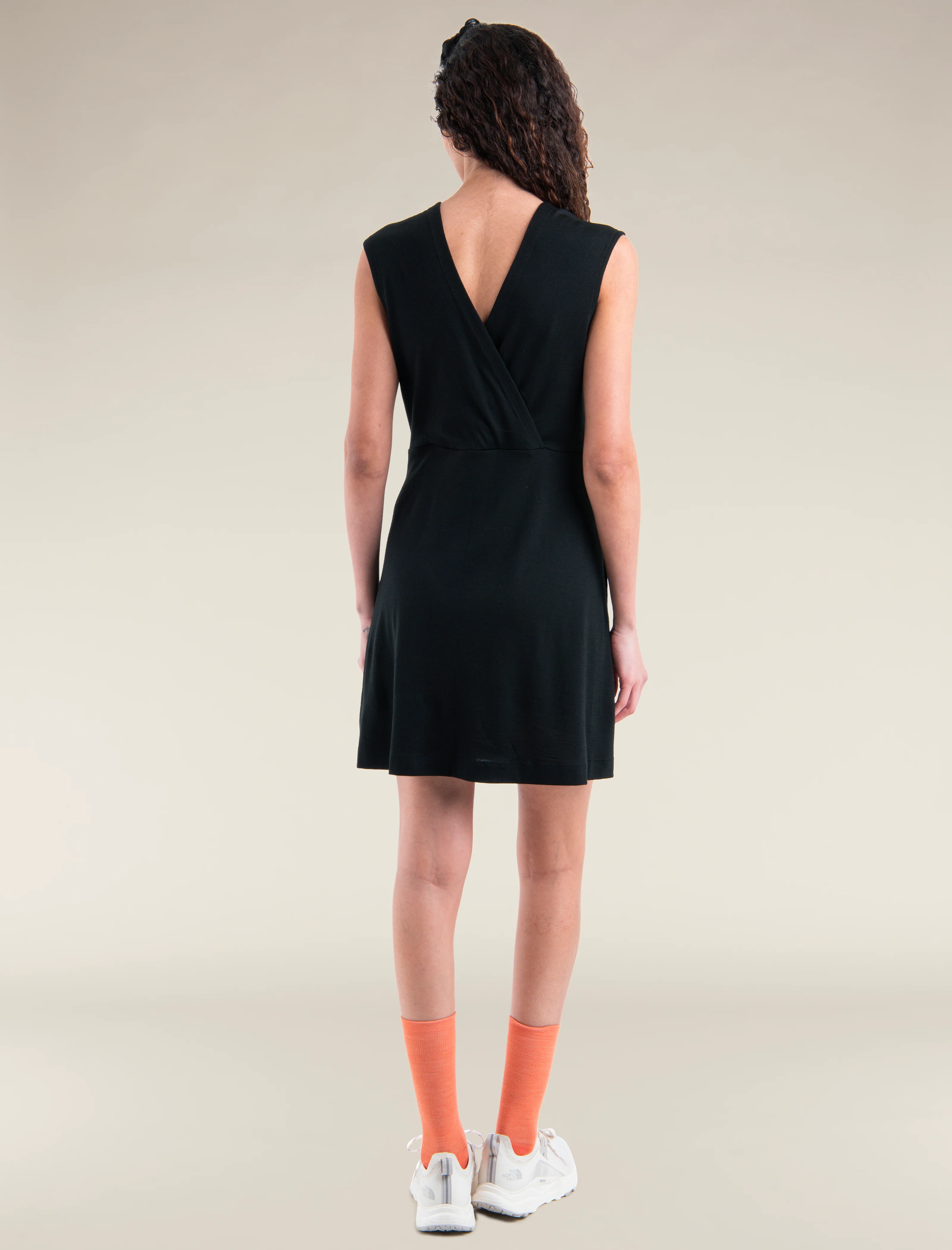 Vestido sin mangas de cuello en V para mujer Merino 200 Granary
