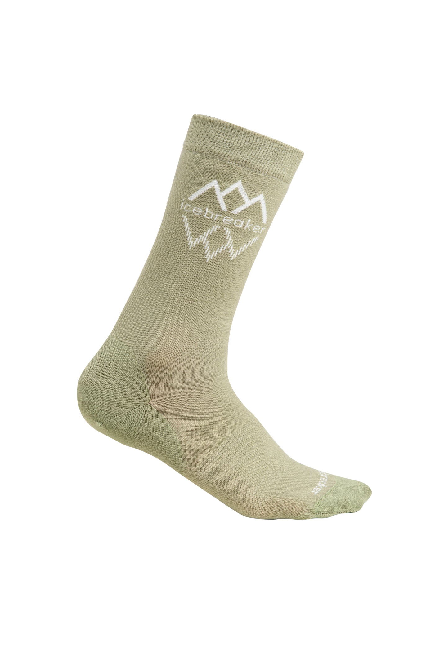 Calcetines de lana merina para mujer, estilo de vida, tejido fino, modelo crew con logo Icebreaker Reflections