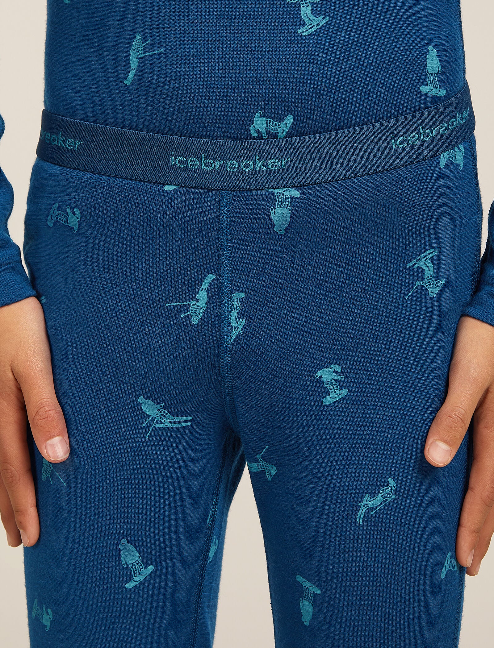 Pantalones térmicos para niños Merino 200 Oasis Día de Nieve